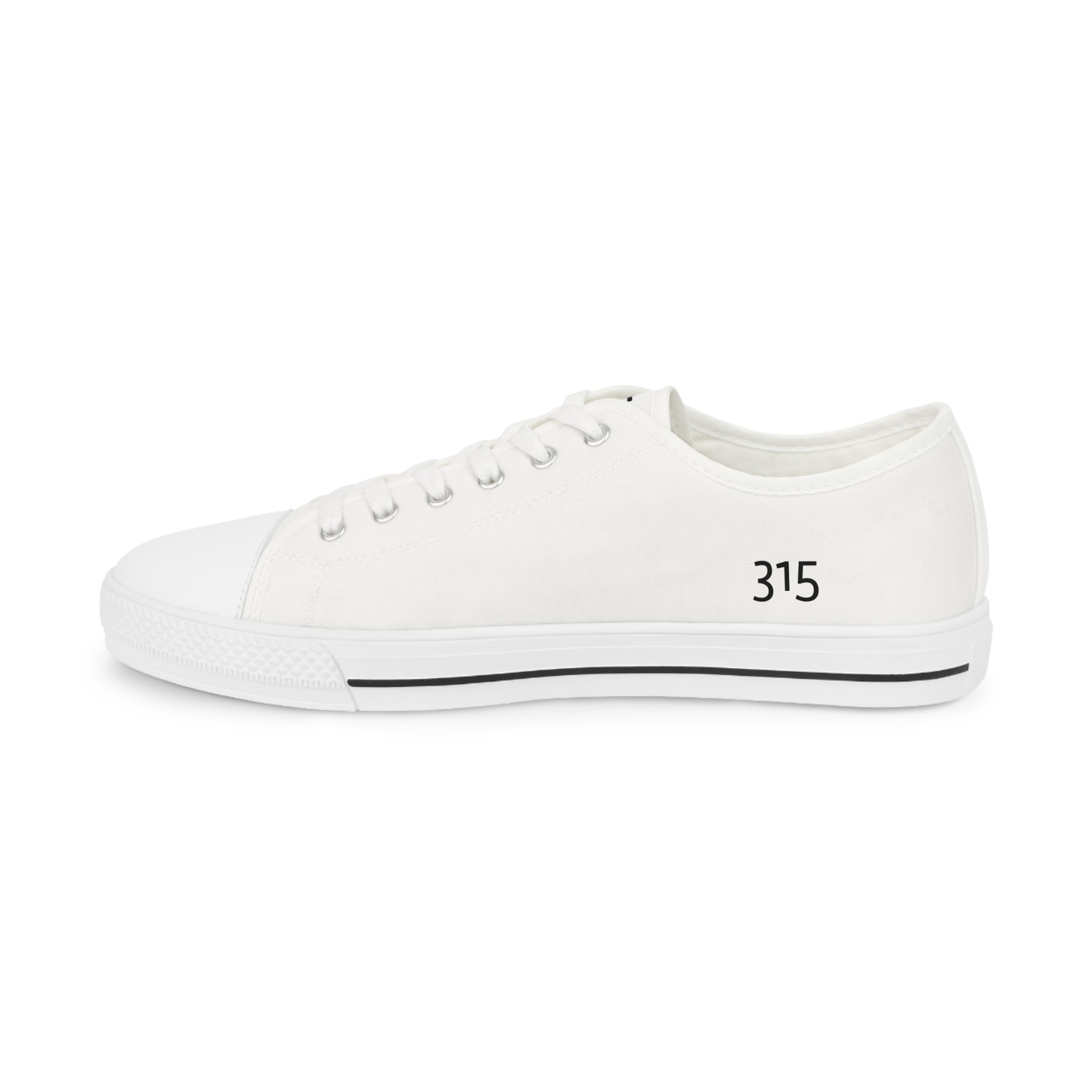 31 - Men's Low Top Sneakers TF — Minimal Grey Canvas Shoes with '315' Side Graphic