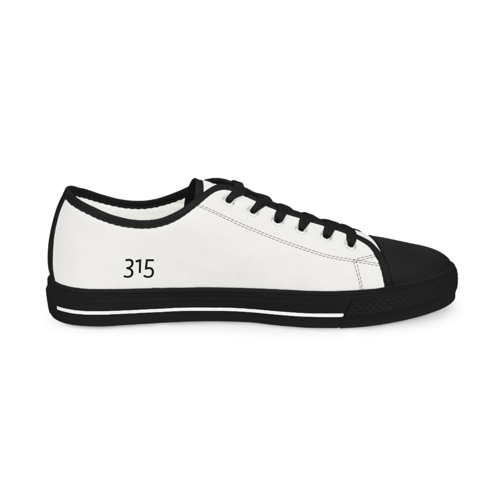 31 - Men's Low Top Sneakers TF — Minimal Grey Canvas Shoes with '315' Side Graphic