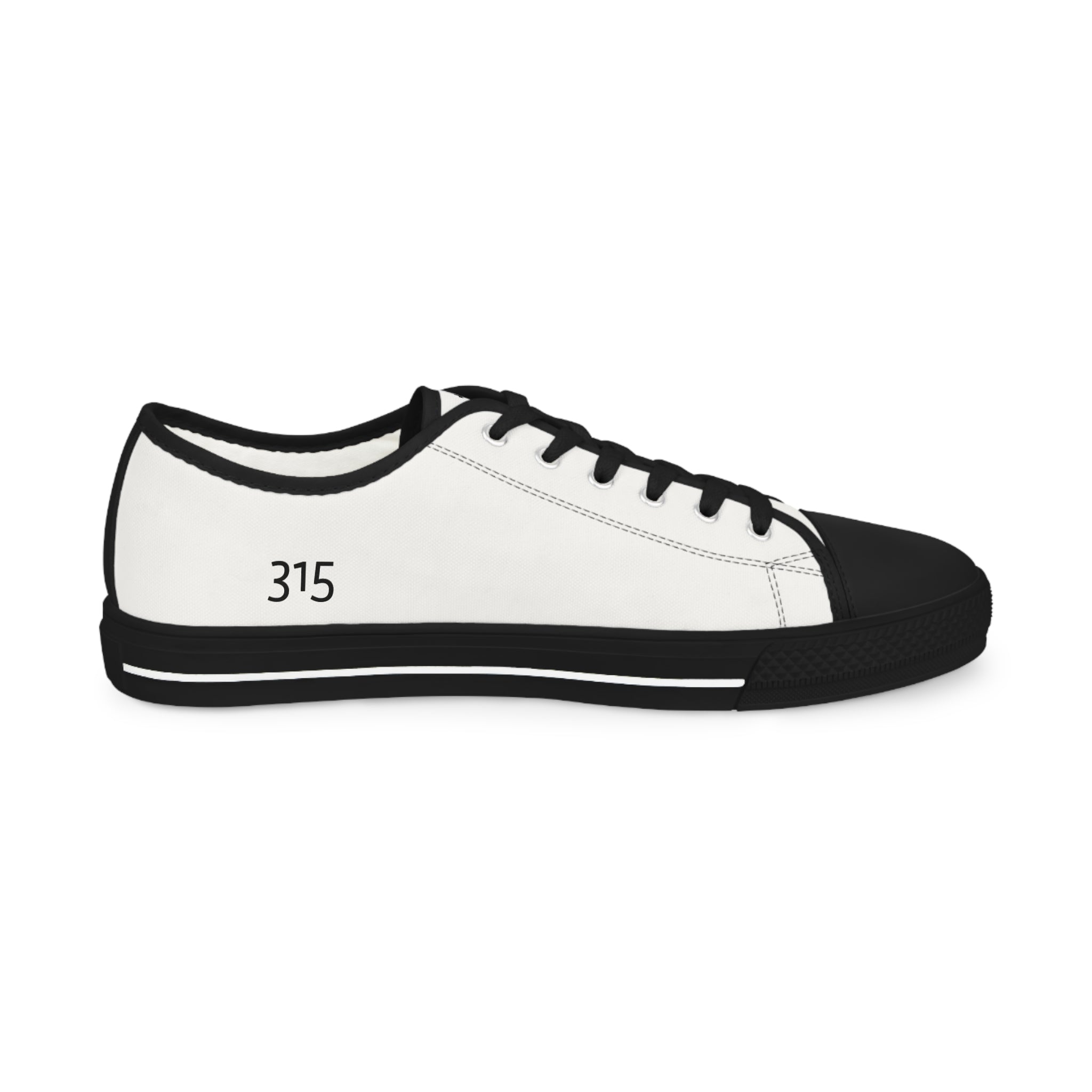 31 - Men's Low Top Sneakers TF — Minimal Grey Canvas Shoes with '315' Side Graphic