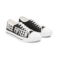31 - Women’s Low Top Sneakers — Black 'Three Fifteen' Graphic Casual Canvas Shoes