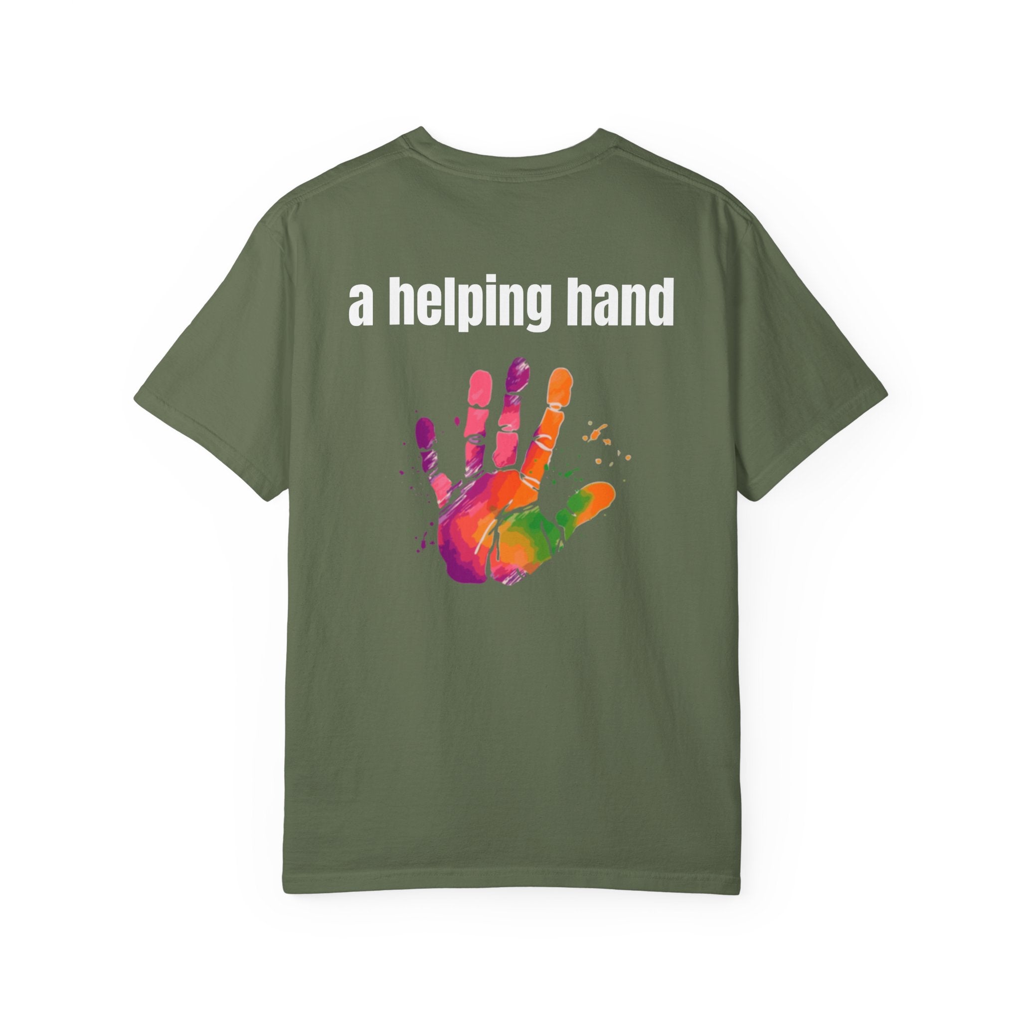 Multi Colors 315  “A Helping Hand” Graphic T-Shirt