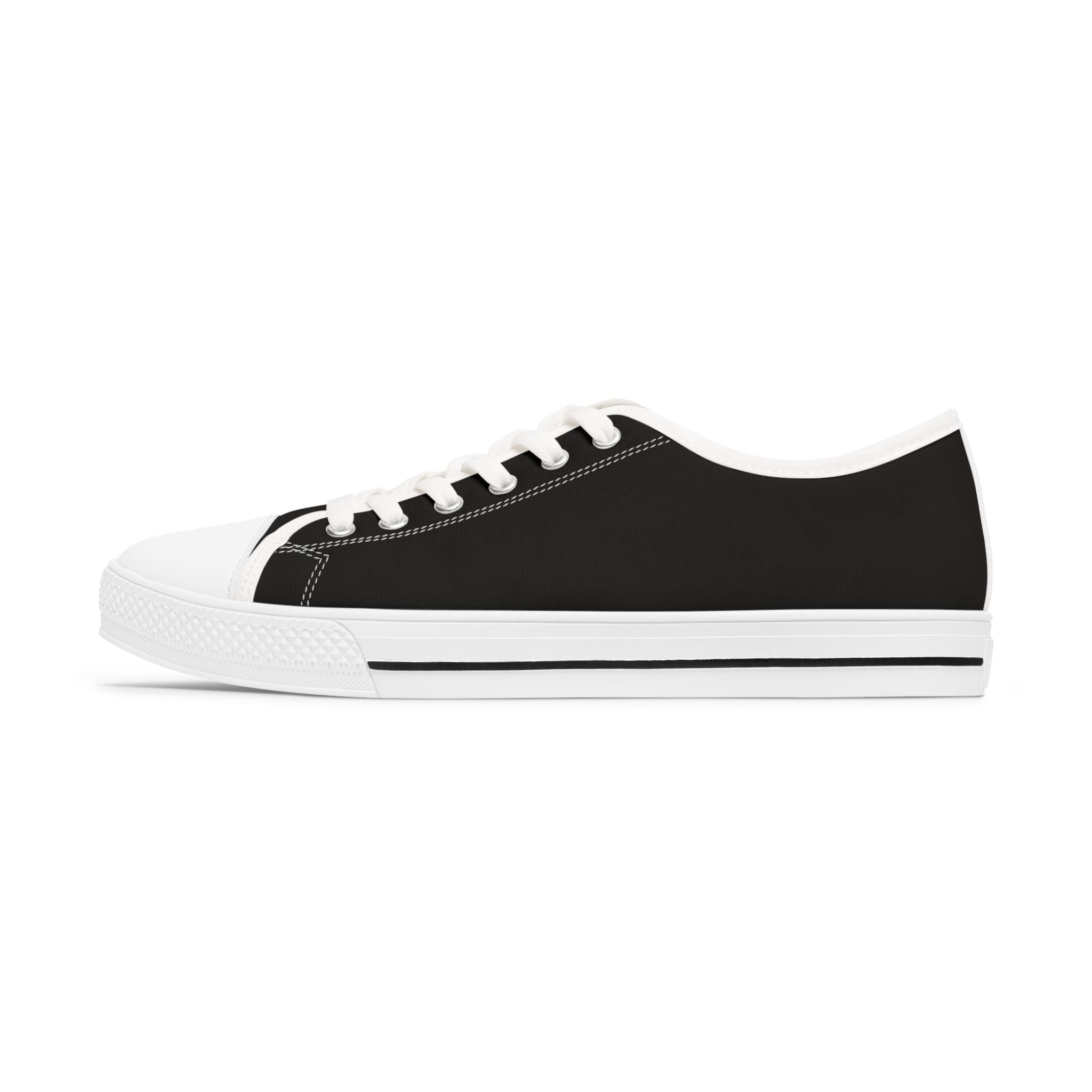 31 - Women's Low Top Sneakers — Minimal White Canvas Shoes with '315' Side Print