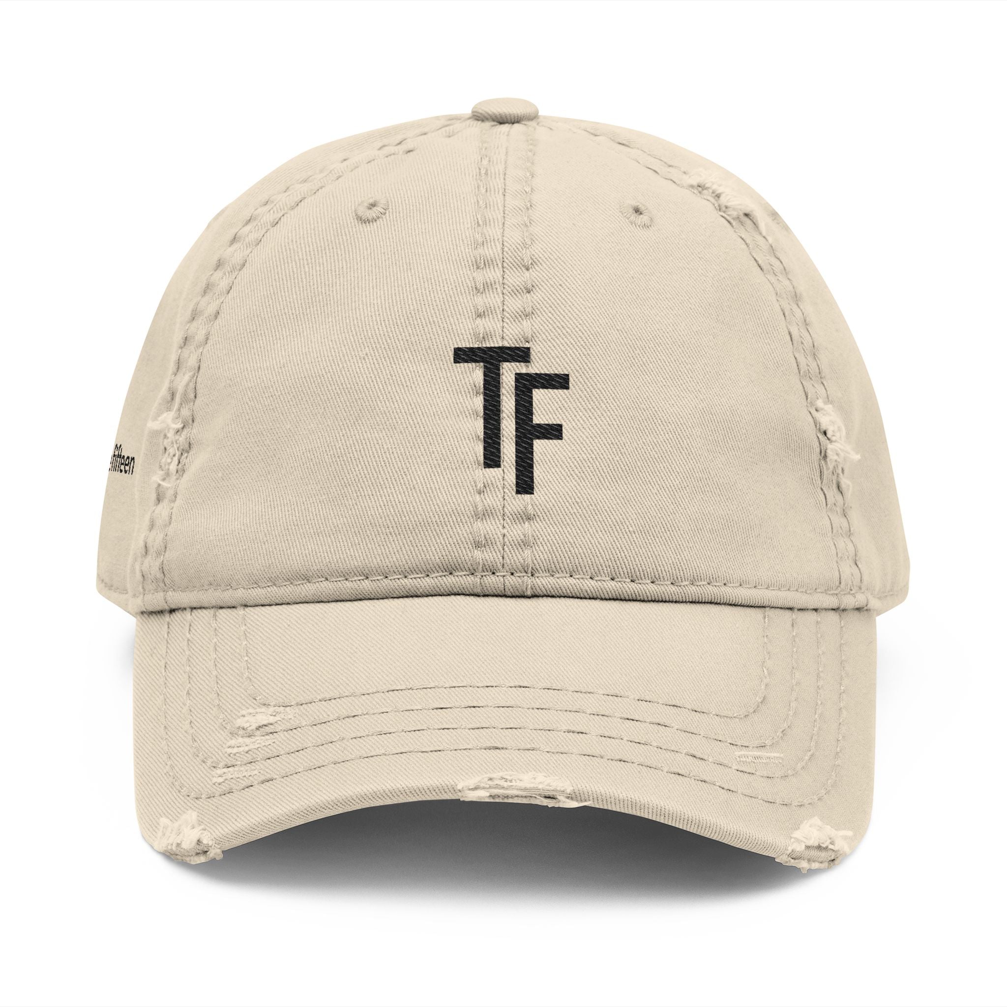 3 - Hat Distressed Embroidered TF Three Fifteen Dad Hat - Casual Chic Accessory
