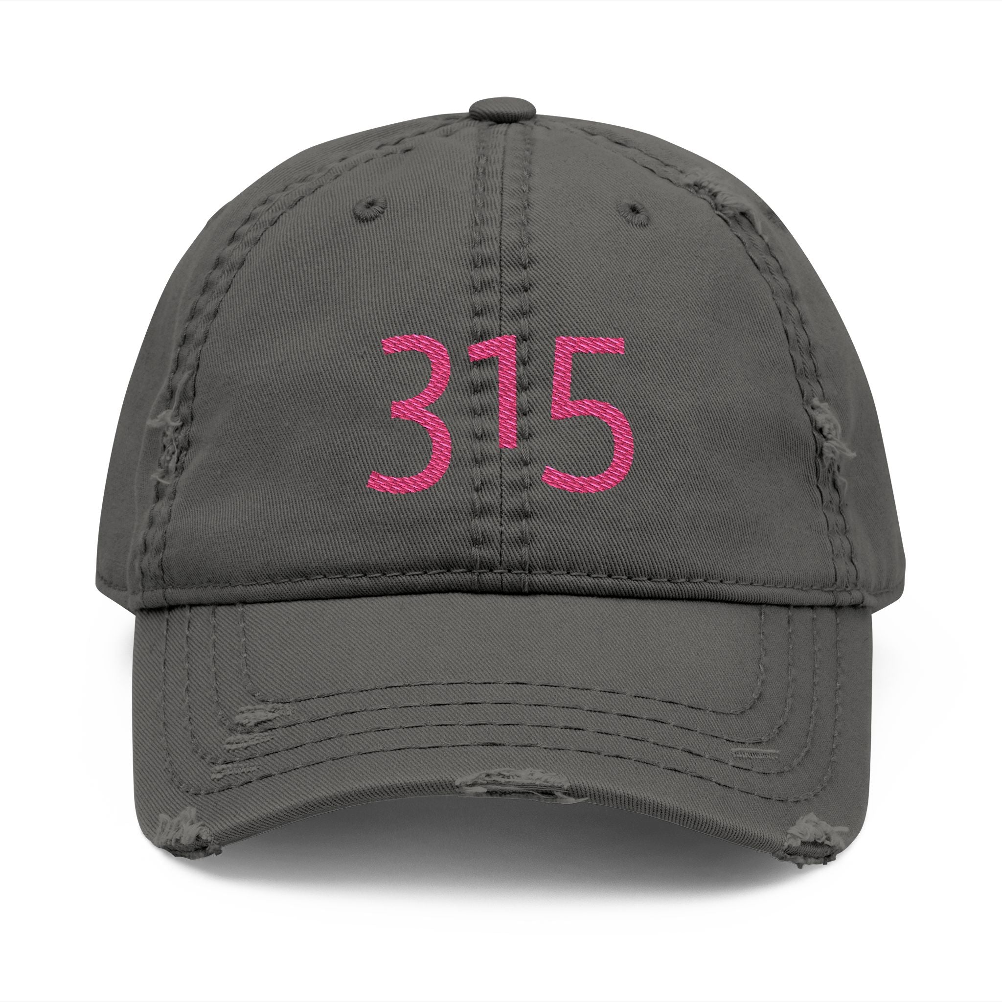 3 - Hat Distressed Embroidered Oversized 315 Dad Hat - Casual Chic Accessory