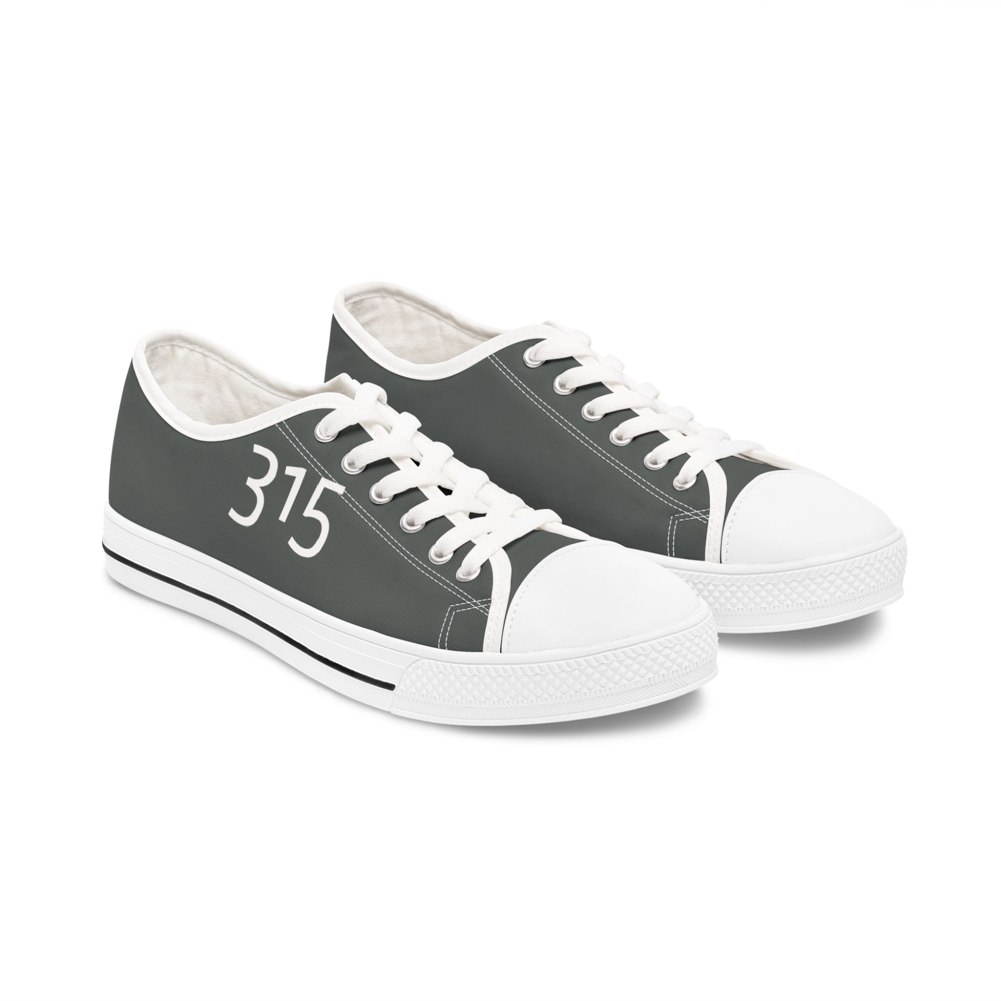 31 - Women’s Dark Grey Low-Top Sneakers for Women - Minimal Casual Canvas Shoes