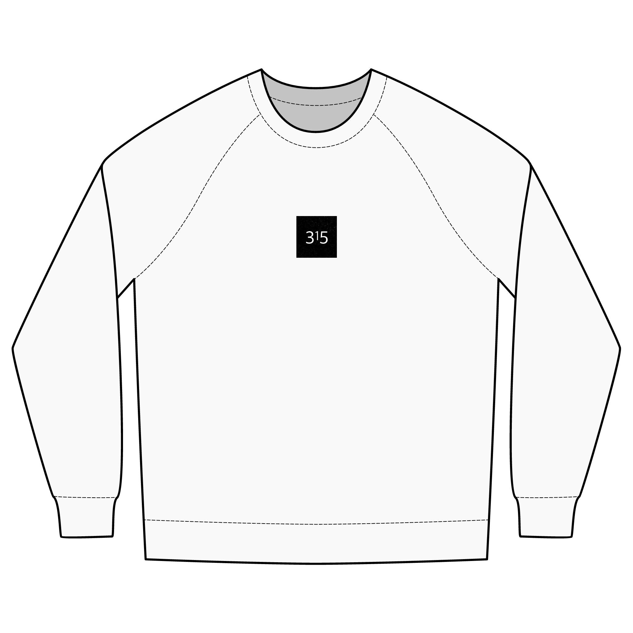 Multi Colors Minimalist Unisex Crew Sweatshirt with '315' Design