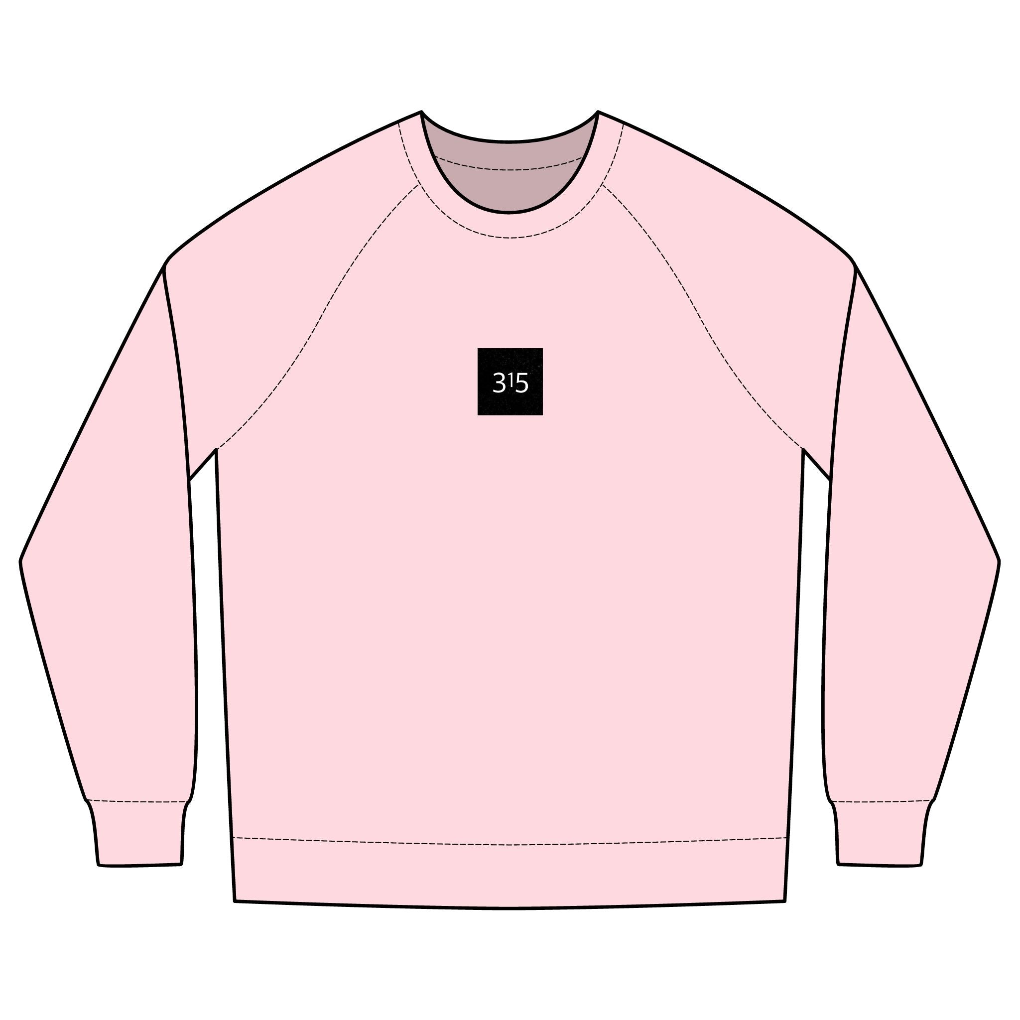 Multi Colors Minimalist Unisex Crew Sweatshirt with '315' Design