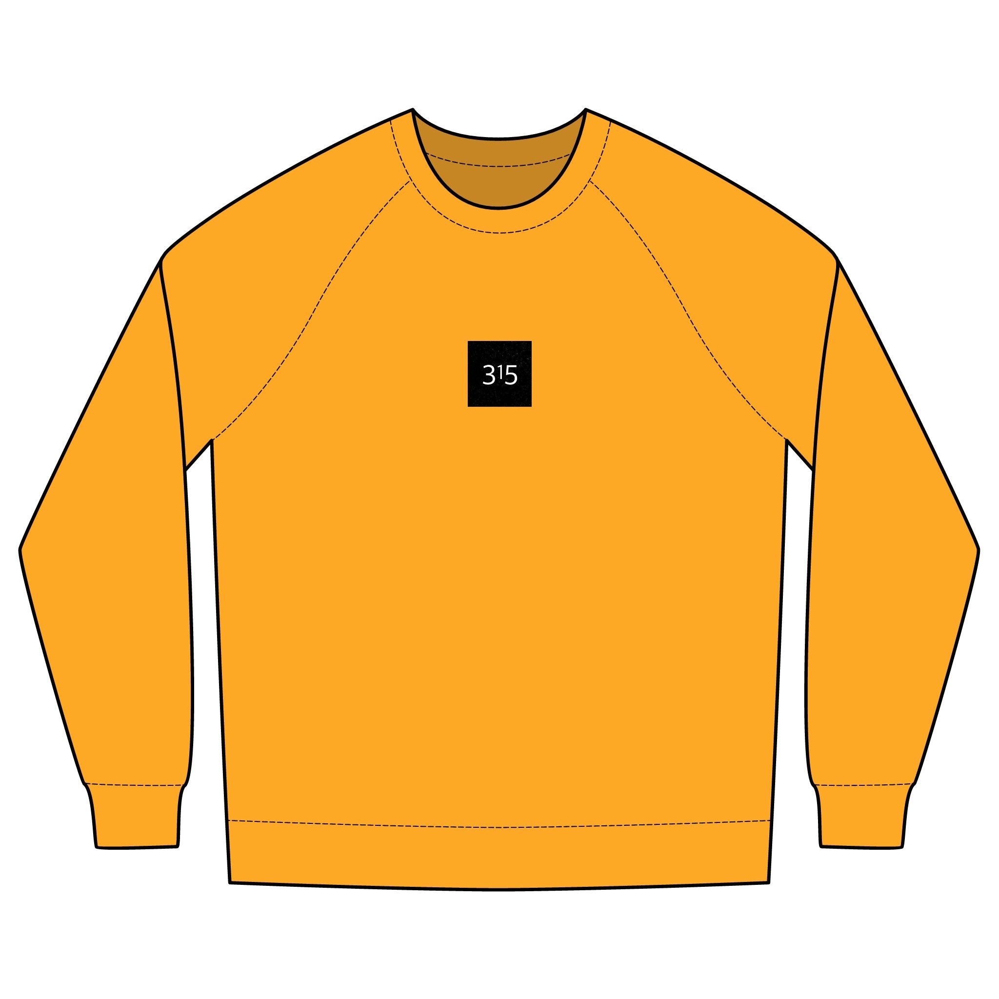 Multi Colors Minimalist Unisex Crew Sweatshirt with '315' Design