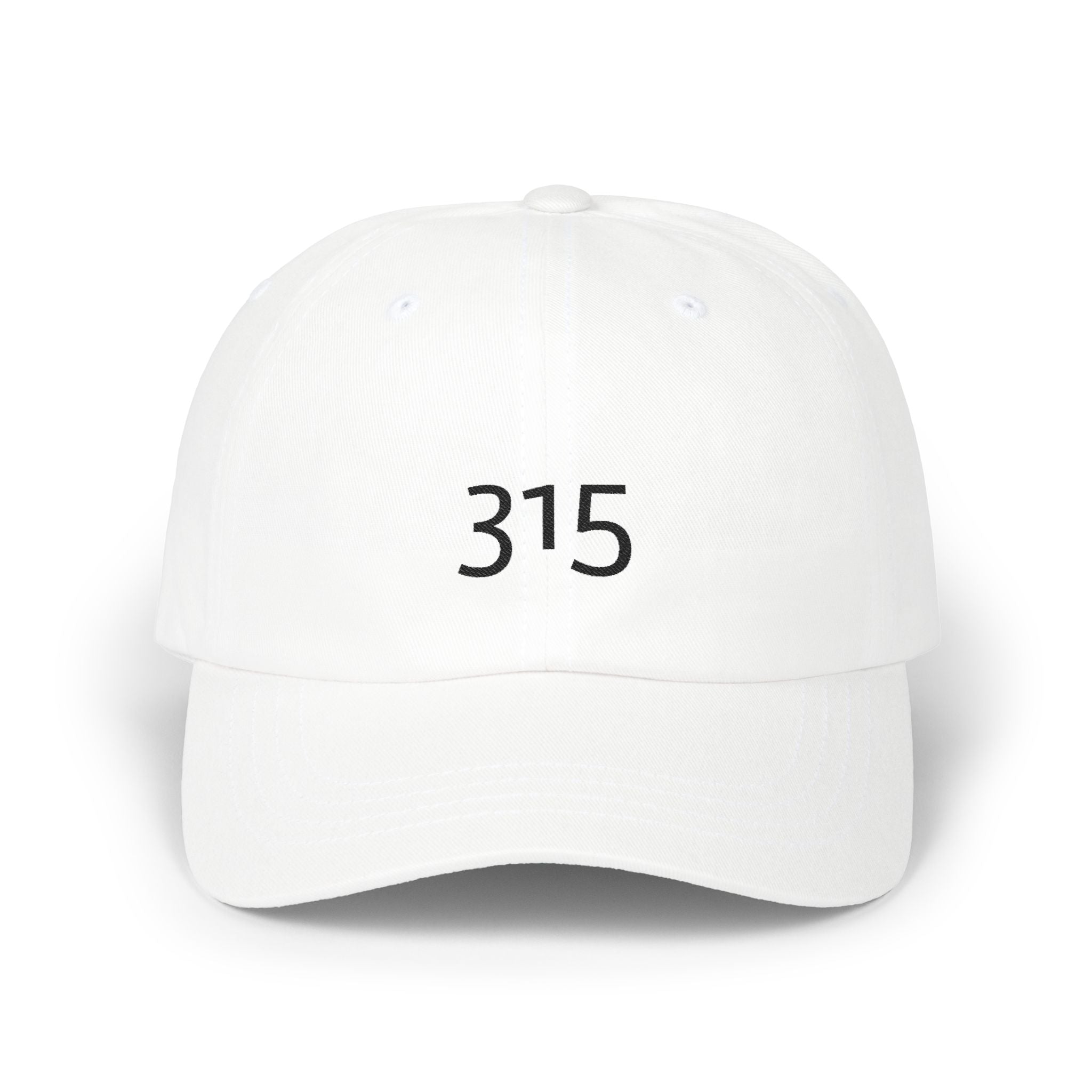 3 - Hat 315 Embroidered Dad Cap — Minimalist White Baseball Hat