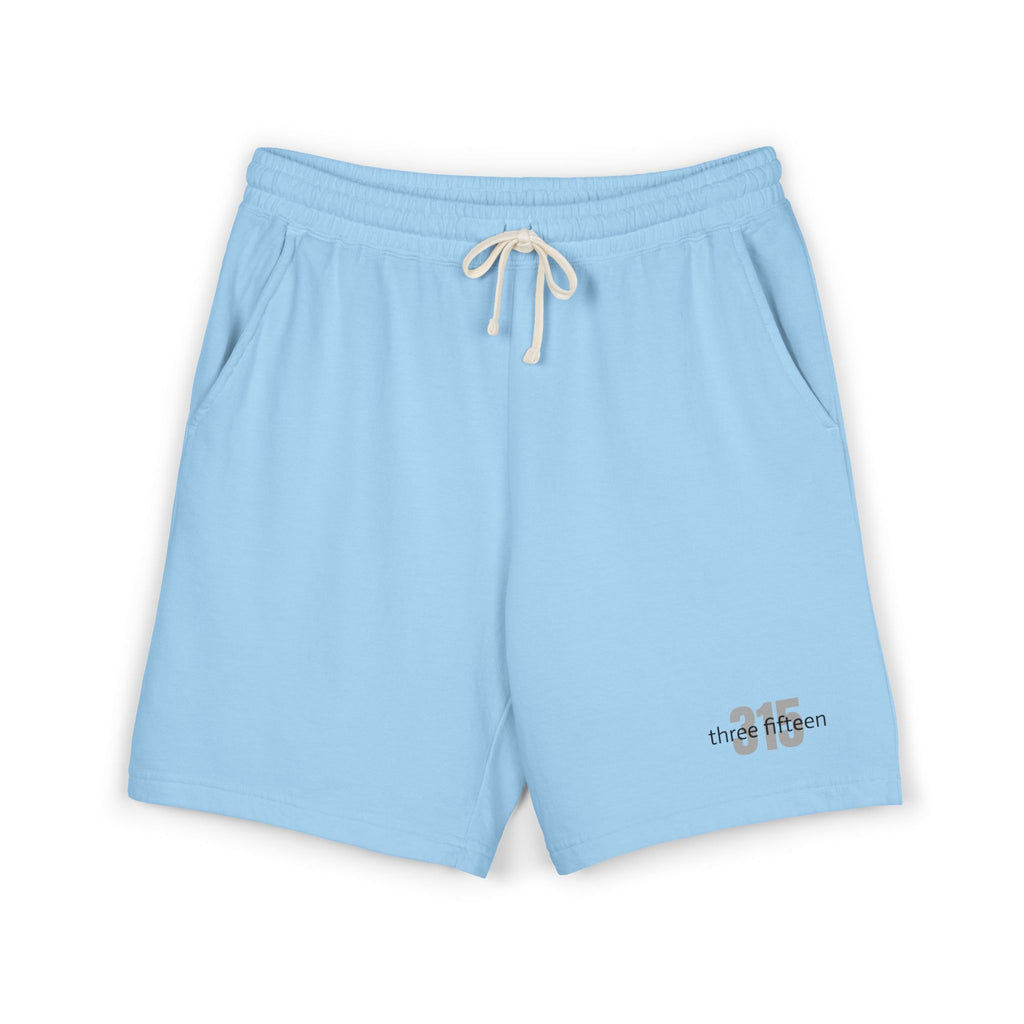 22 - Lightweight Fleece Sweat Shorts — Minimal "three fifteen" Embroidered Lounge Shorts