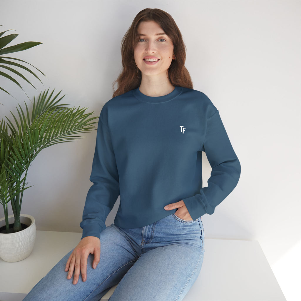 15 - TF Three Fifteen Embroidered Crewneck Sweatshirt — Minimal Graphic Pullover
