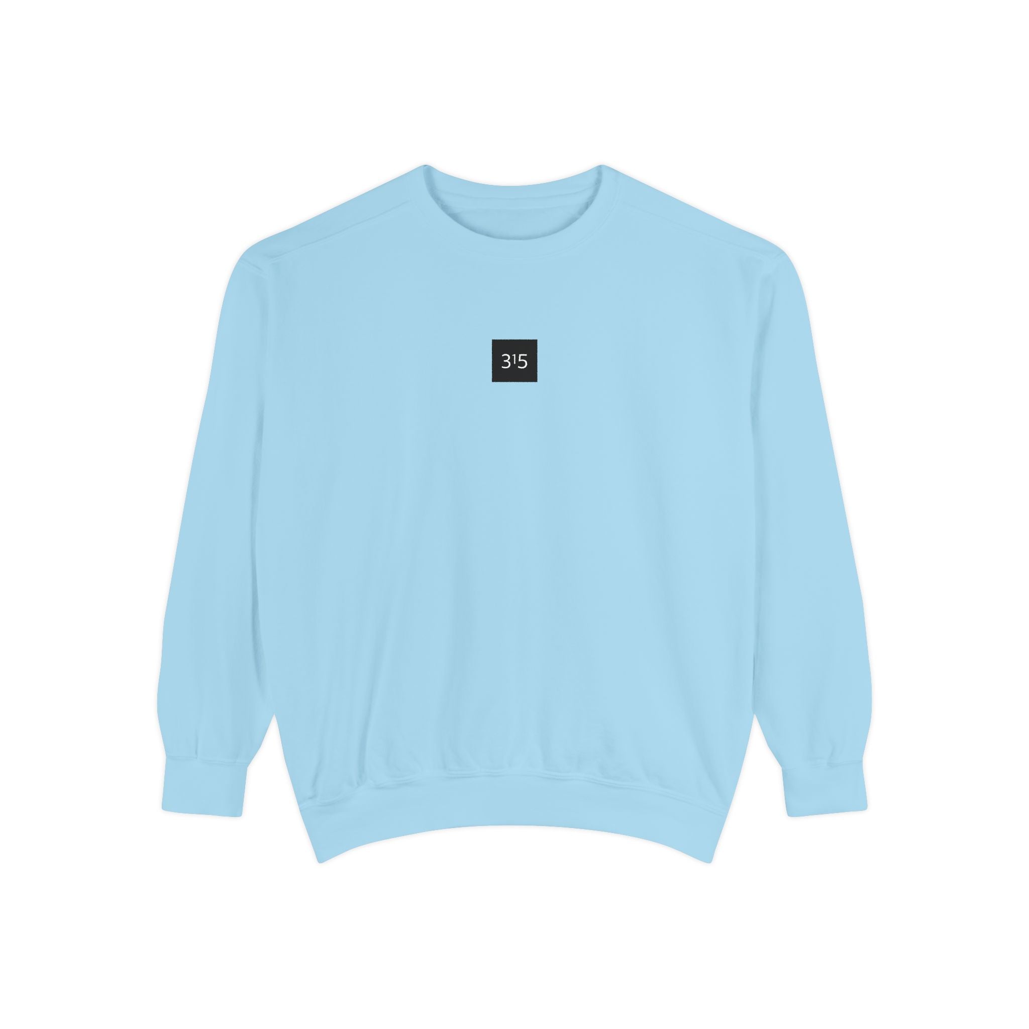 Multi Color Embroidered 315 Minimalist Logo Sweatshirt — White Crewneck Casual Pullover