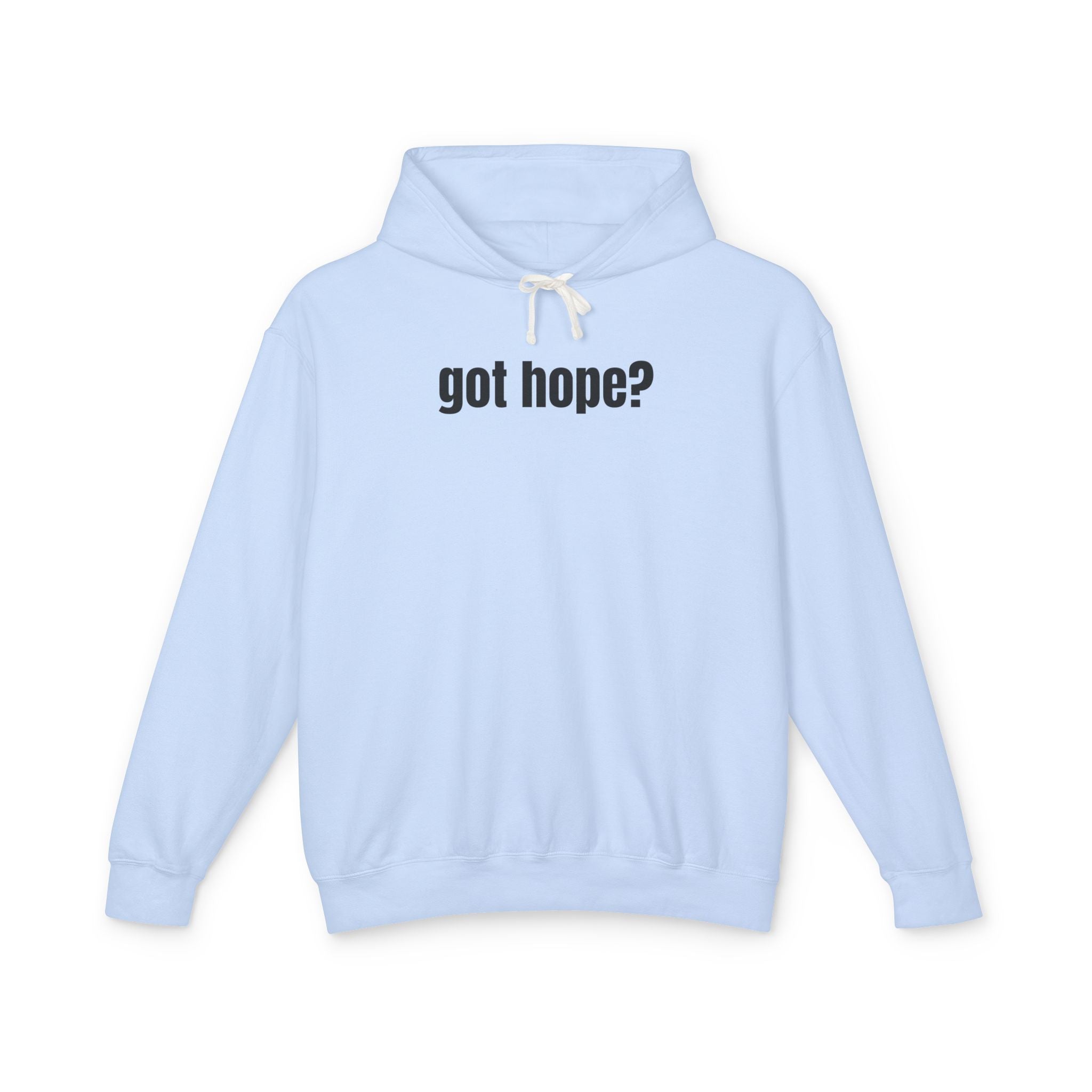 16 - Got Hope? Hoodie — Comfort Colors Minimalist Inspirational Pullover