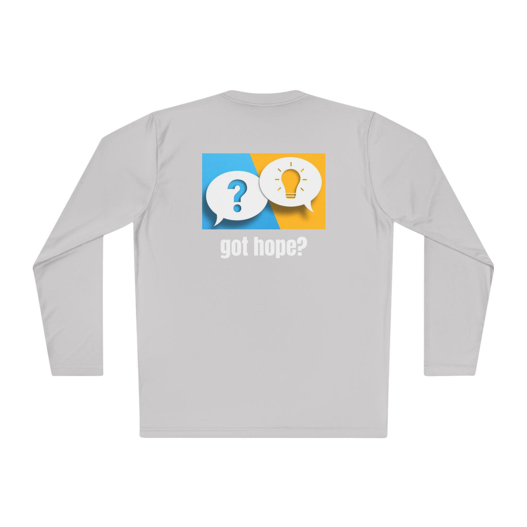 Large 315 - Multi Colors “Questions and Answers Color Graphic” Unisex Lightweight Long Sleeve Tee