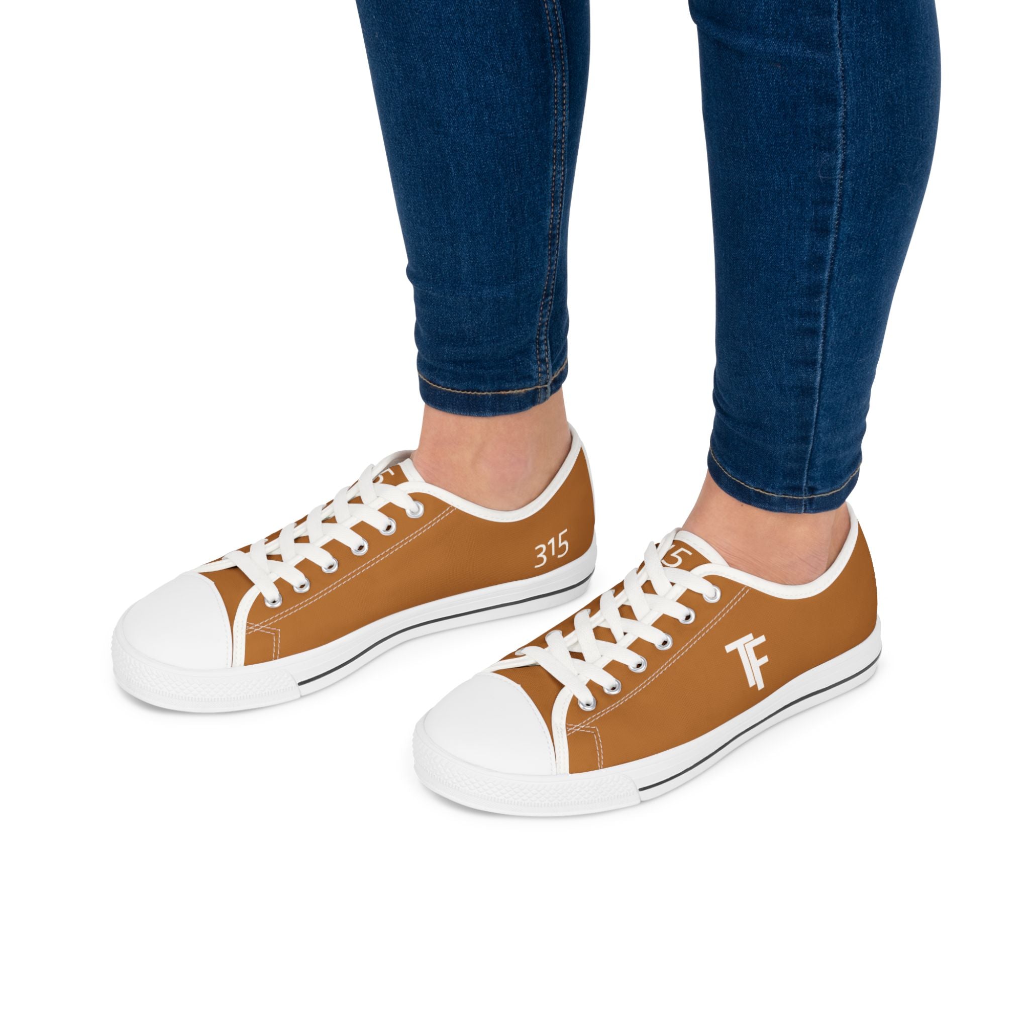 31 - Women's Low Top Sneakers TF — Minimal Grey Canvas Shoes with '315' Side Print