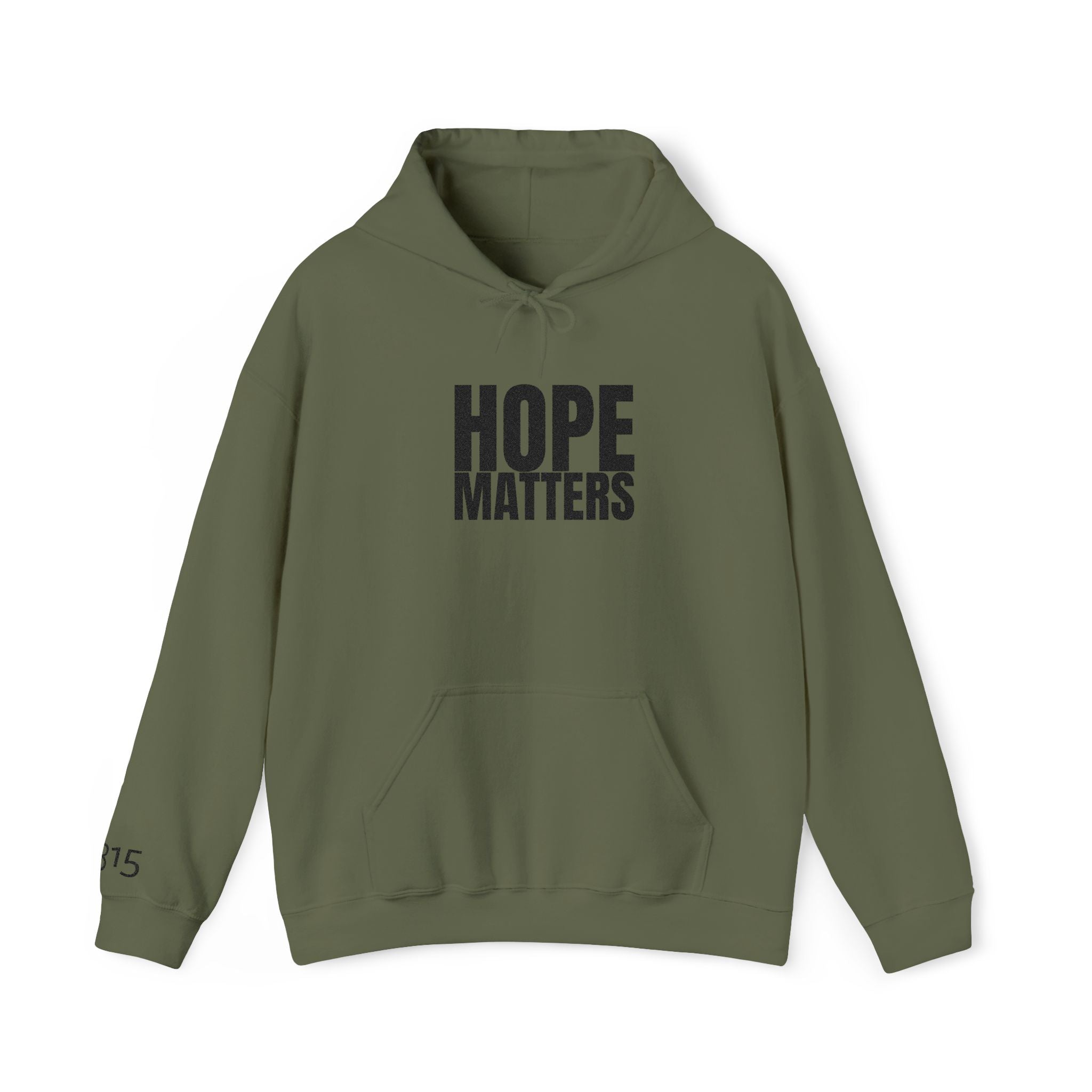 Multi Color - Hope Matters - Hoodie — Minimal Black Square Anchor Logo Pullover