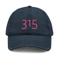 3 - Hat Distressed Embroidered Oversized 315 Dad Hat - Casual Chic Accessory