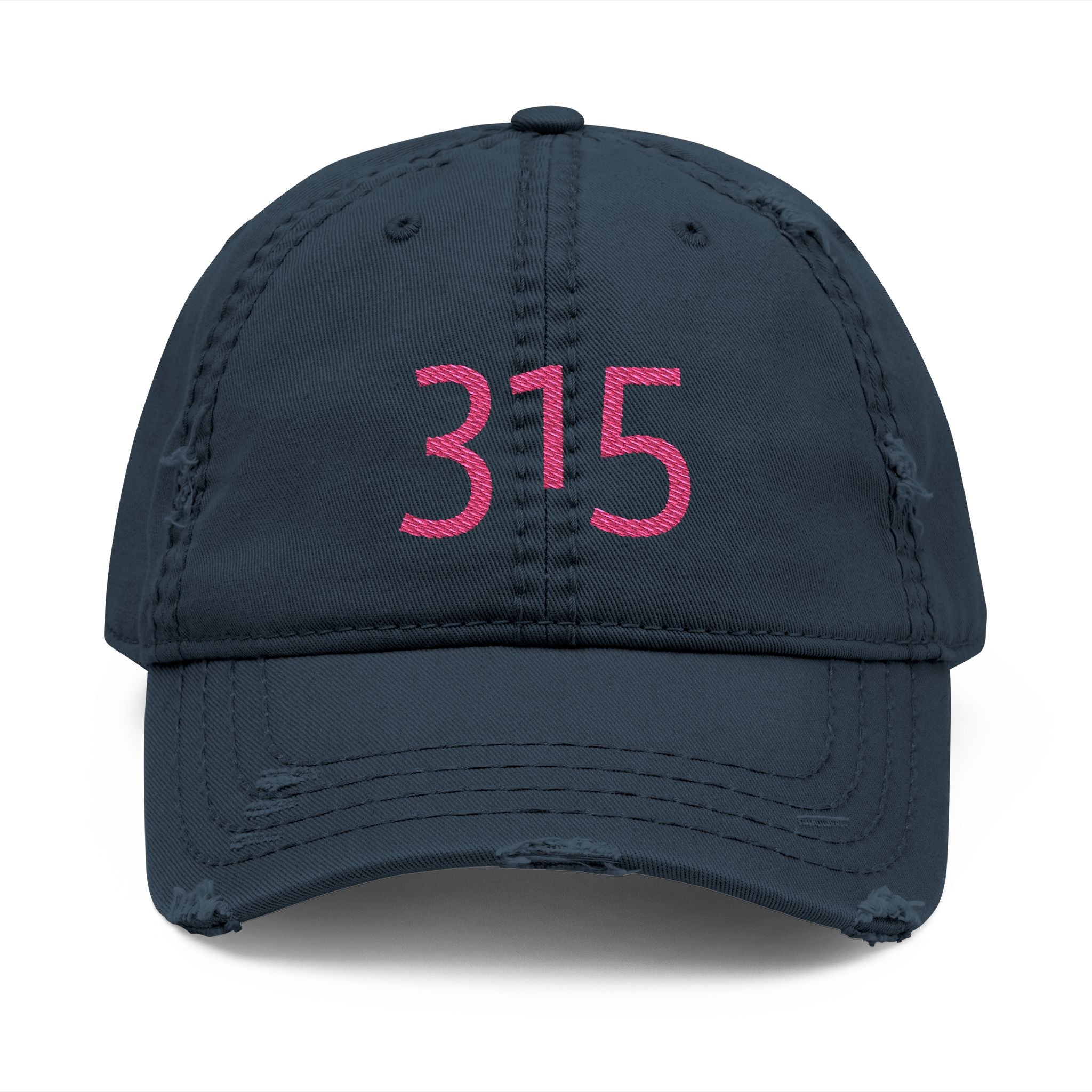 3 - Hat Distressed Embroidered Oversized 315 Dad Hat - Casual Chic Accessory