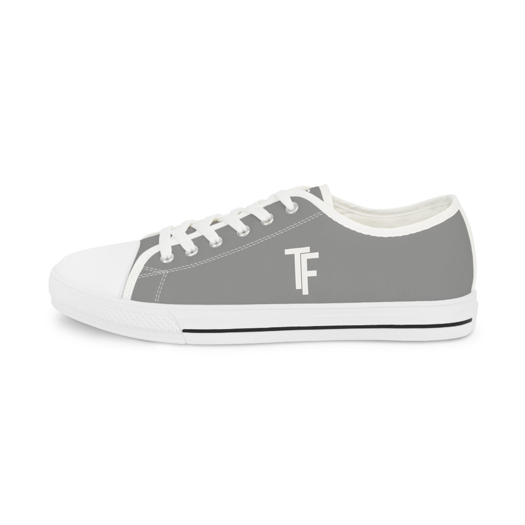 31 - Men's Low Top Sneakers TF — Minimal Grey Canvas Shoes with '315' Side Graphic