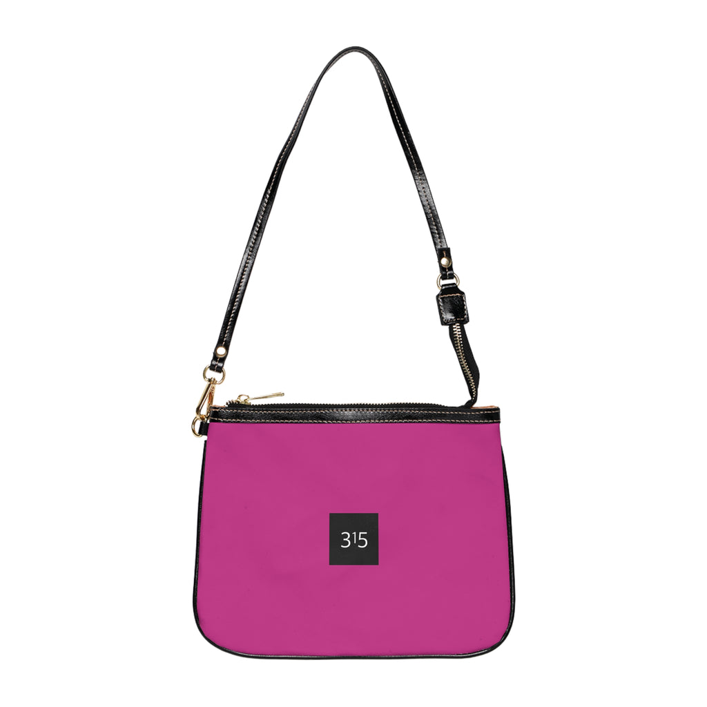 Minimalist Small Shoulder Bag with '315' Square Logo — Everyday Crossbody Purse