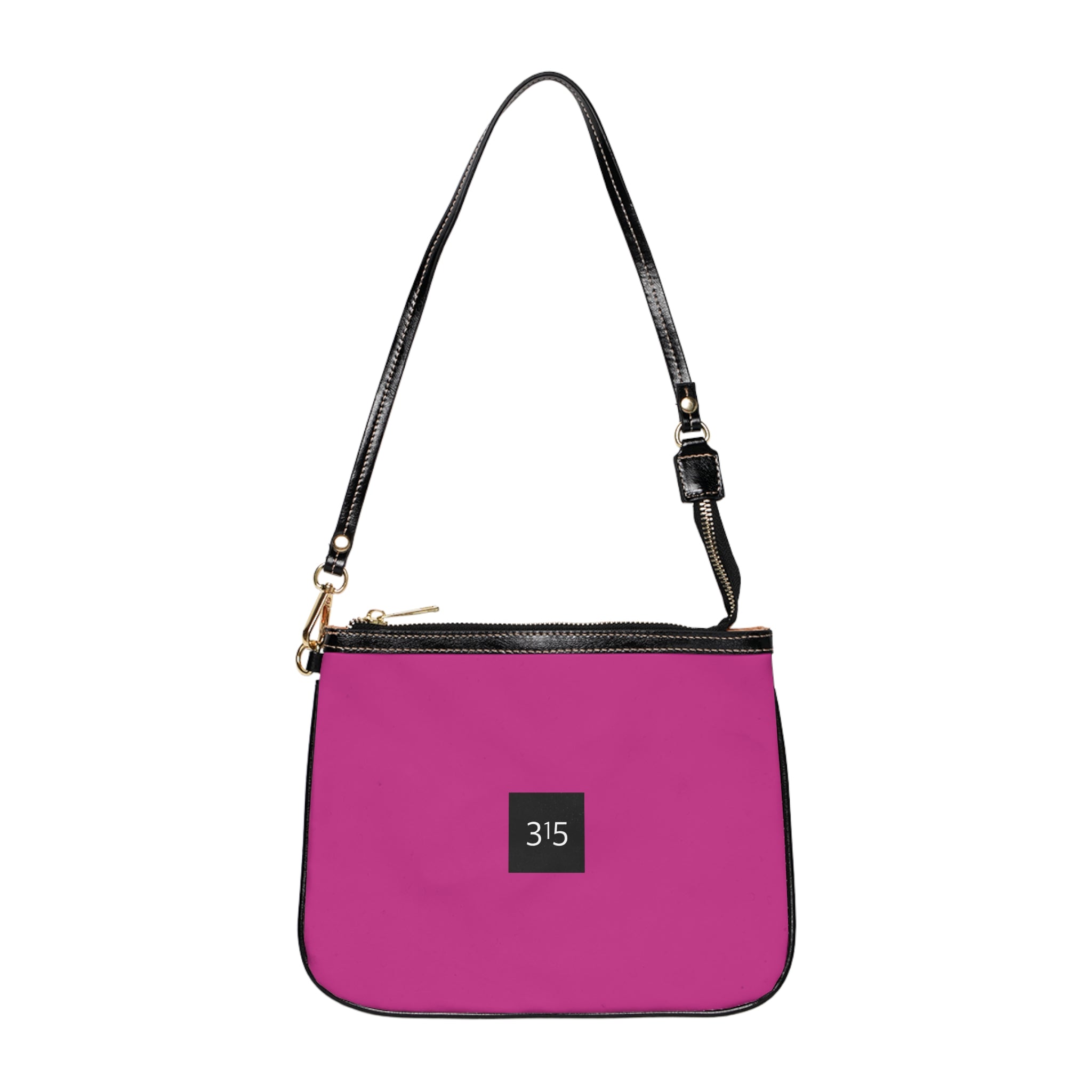 Minimalist Small Shoulder Bag with '315' Square Logo — Everyday Crossbody Purse