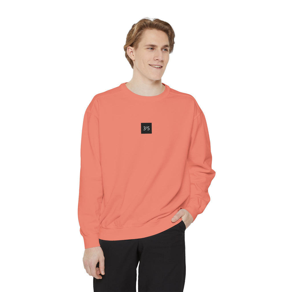 Multi Color Embroidered 315 Minimalist Logo Sweatshirt — White Crewneck Casual Pullover