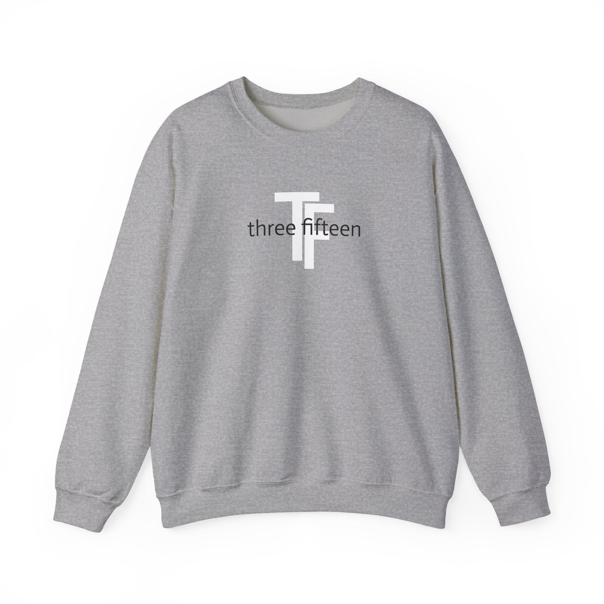 15 - Minimal TF three fifteen overlay Logo Sweatshirt — Casual Unisex Crewneck