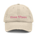 3 - Hat Distressed Embroidered Three Fifteen Dad Hat - Casual Chic Accessory