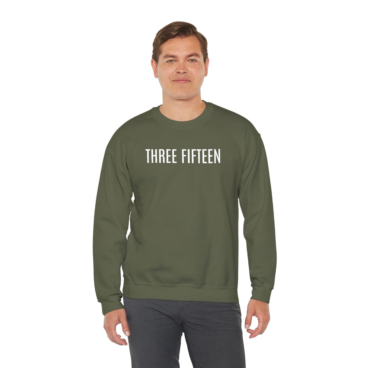 15 - Three Fifteen Embroidered Multi Colors Crewneck Sweatshirt — Minimal Black Graphic Pullover