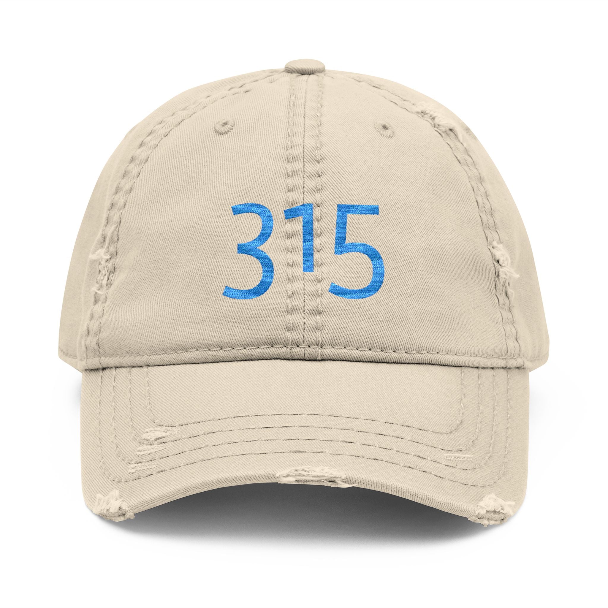 3 - Hat Distressed Embroidered TF Three Fifteen Dad Hat - Casual Chic Accessory