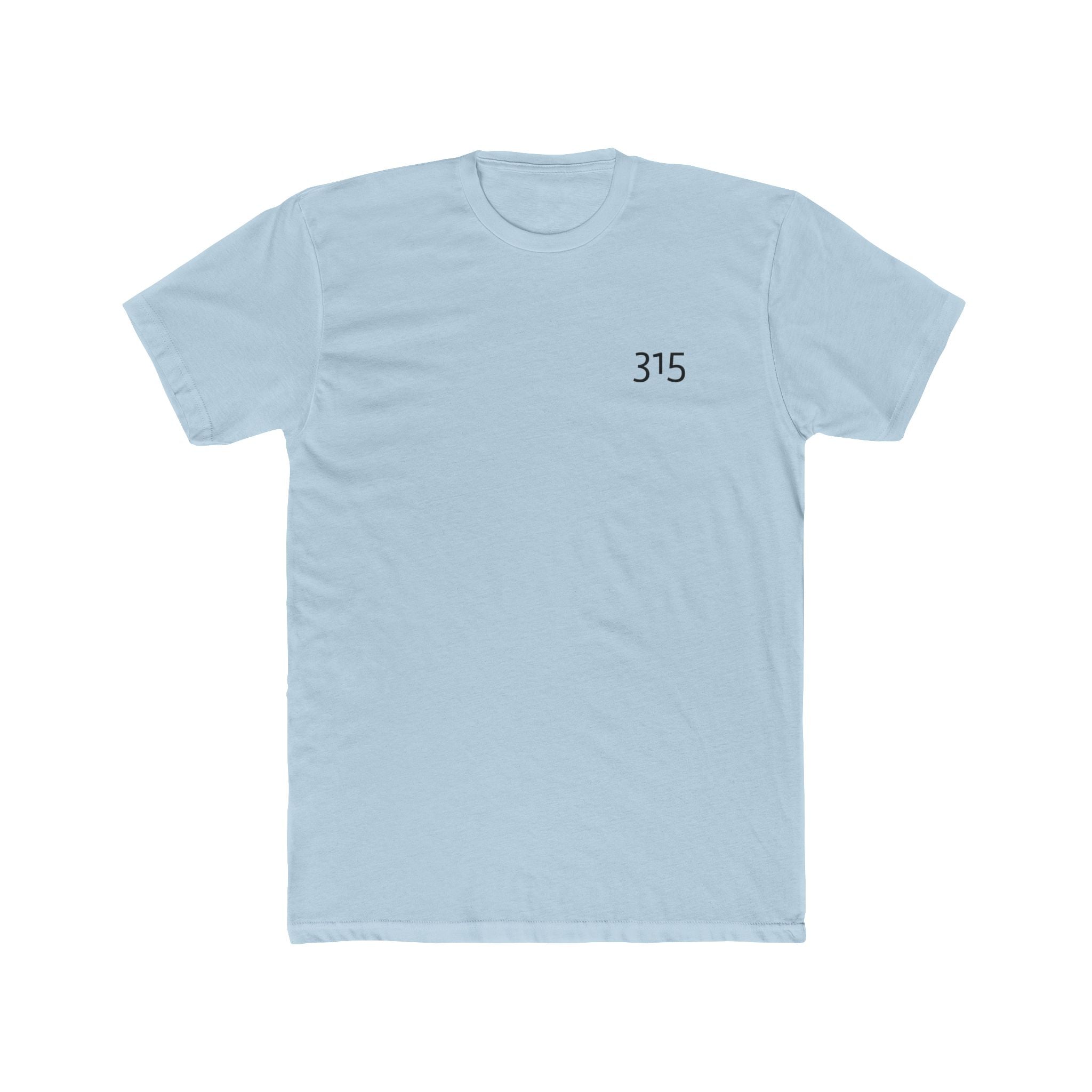 Multi Color Casual Unisex Cotton Crew Tee - Minimalist 315 Design