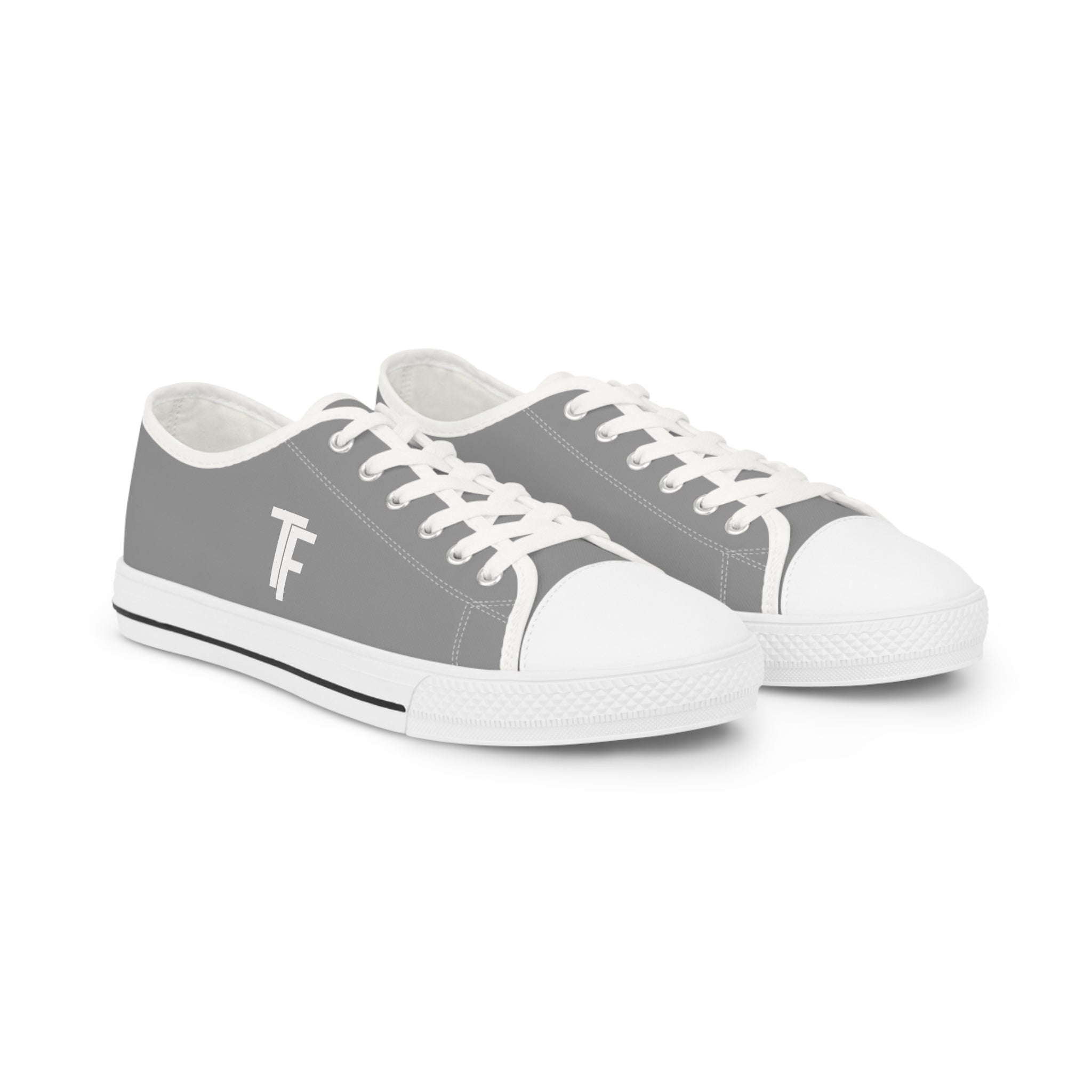 31 - Men's Low Top Sneakers TF — Minimal Grey Canvas Shoes with '315' Side Graphic