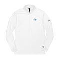 17 - Embroidered Adidas Quarter-Zip Pullover – White adidas® Performance Top