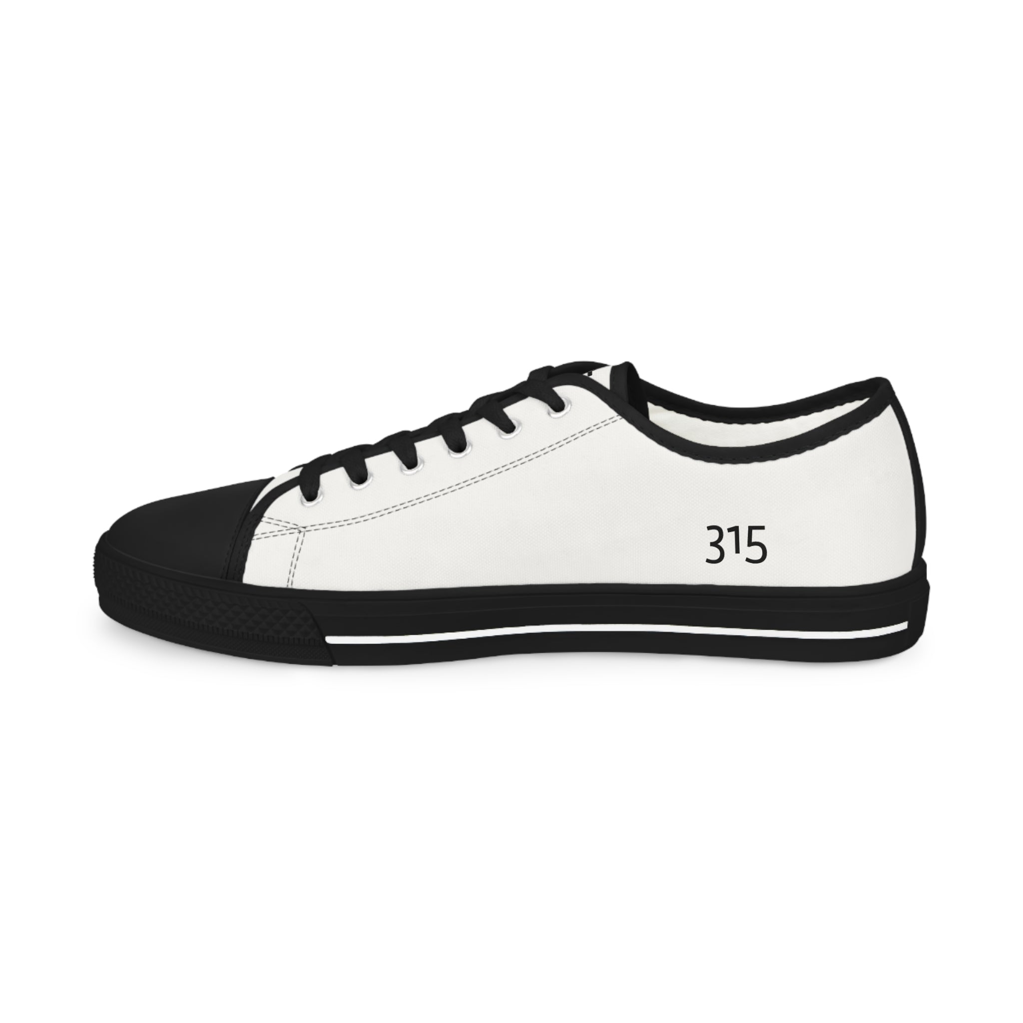 31 - Men's Low Top Sneakers TF — Minimal Grey Canvas Shoes with '315' Side Graphic