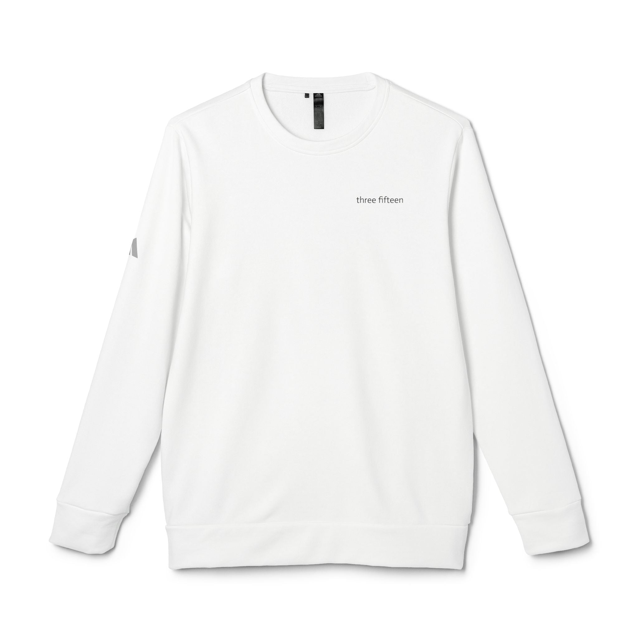 15 - Three Fifteen Overlay Adidas Crewneck Sweatshirt — Subtle Logo Fleece