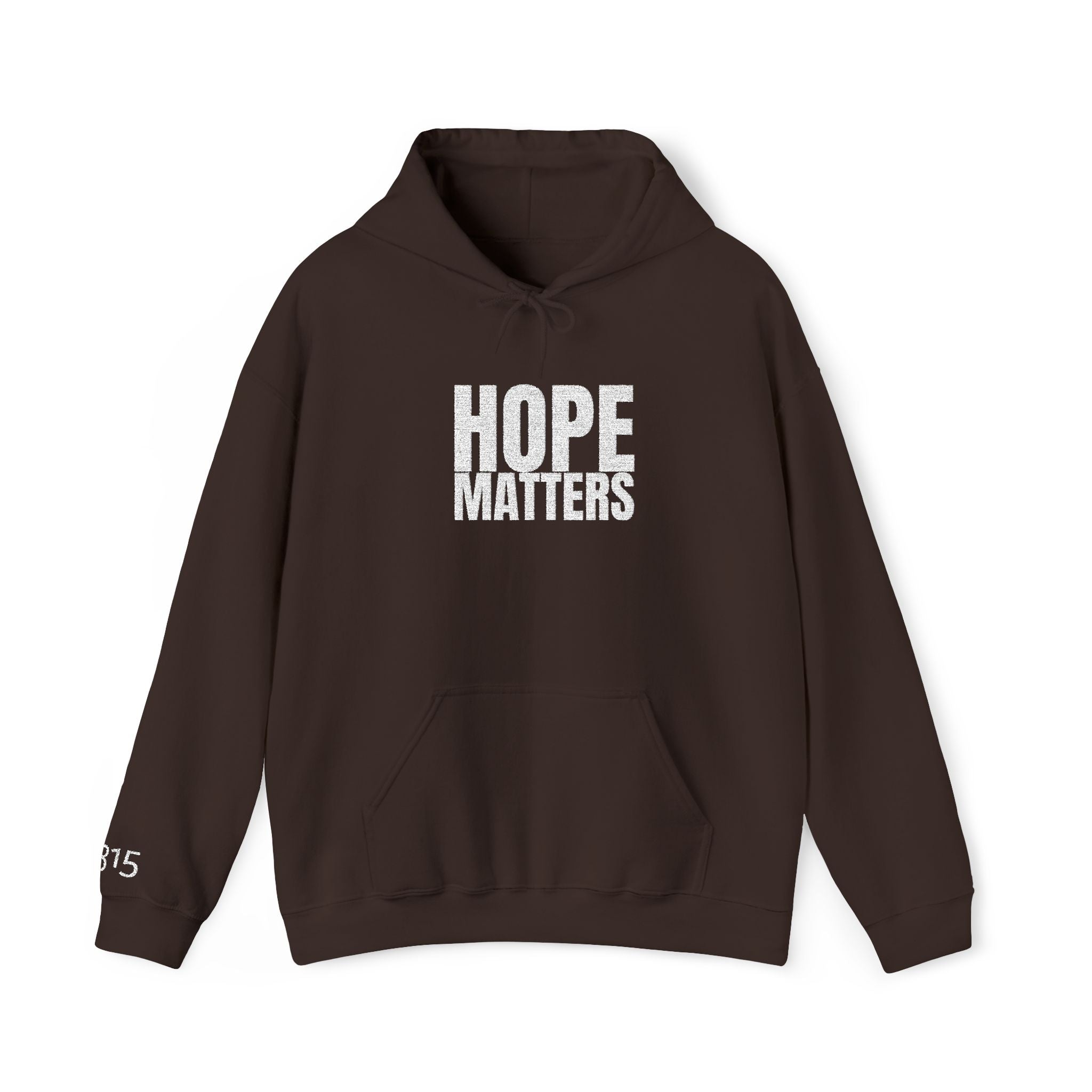 Multi Color - Hope Matters - Hoodie — Minimal Black Square Anchor Logo Pullover