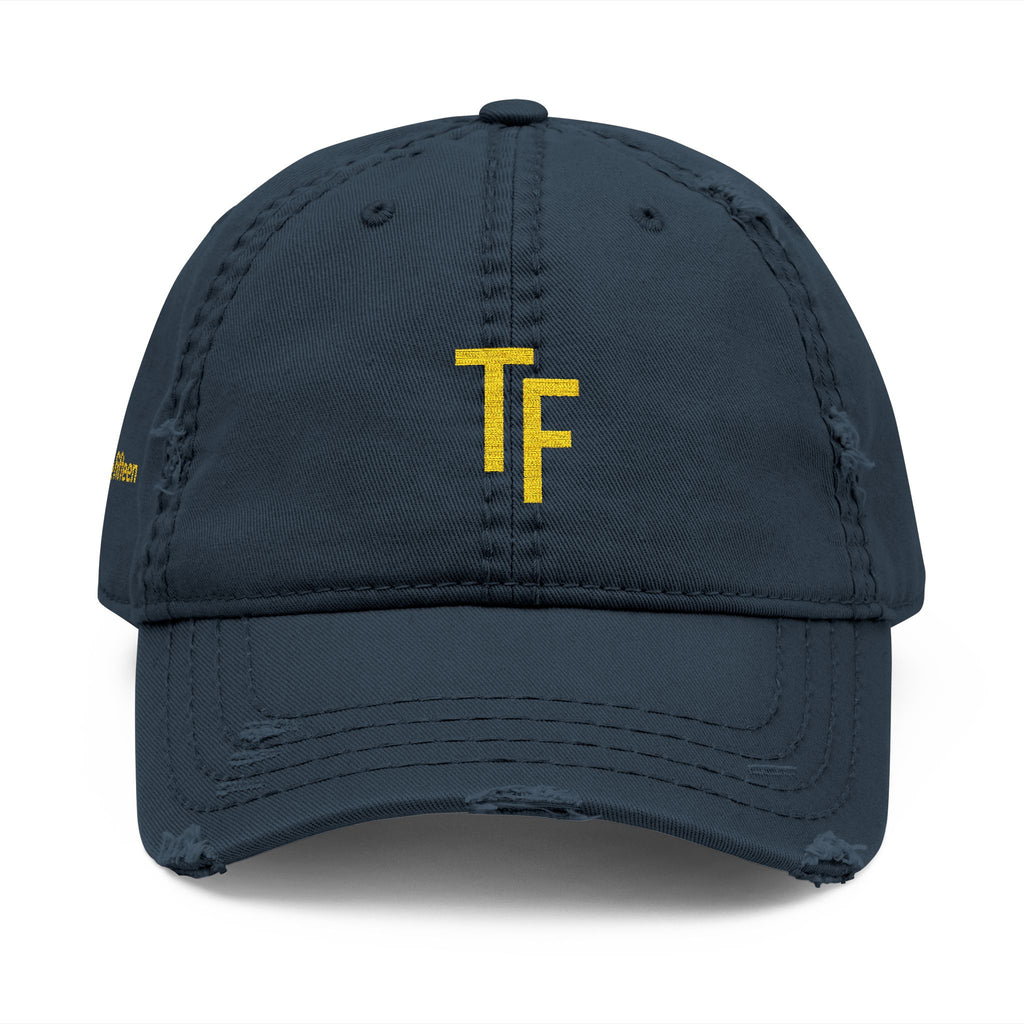3 - Hat Distressed Embroidered TF Three Fifteen Dad Hat - Casual Chic Accessory