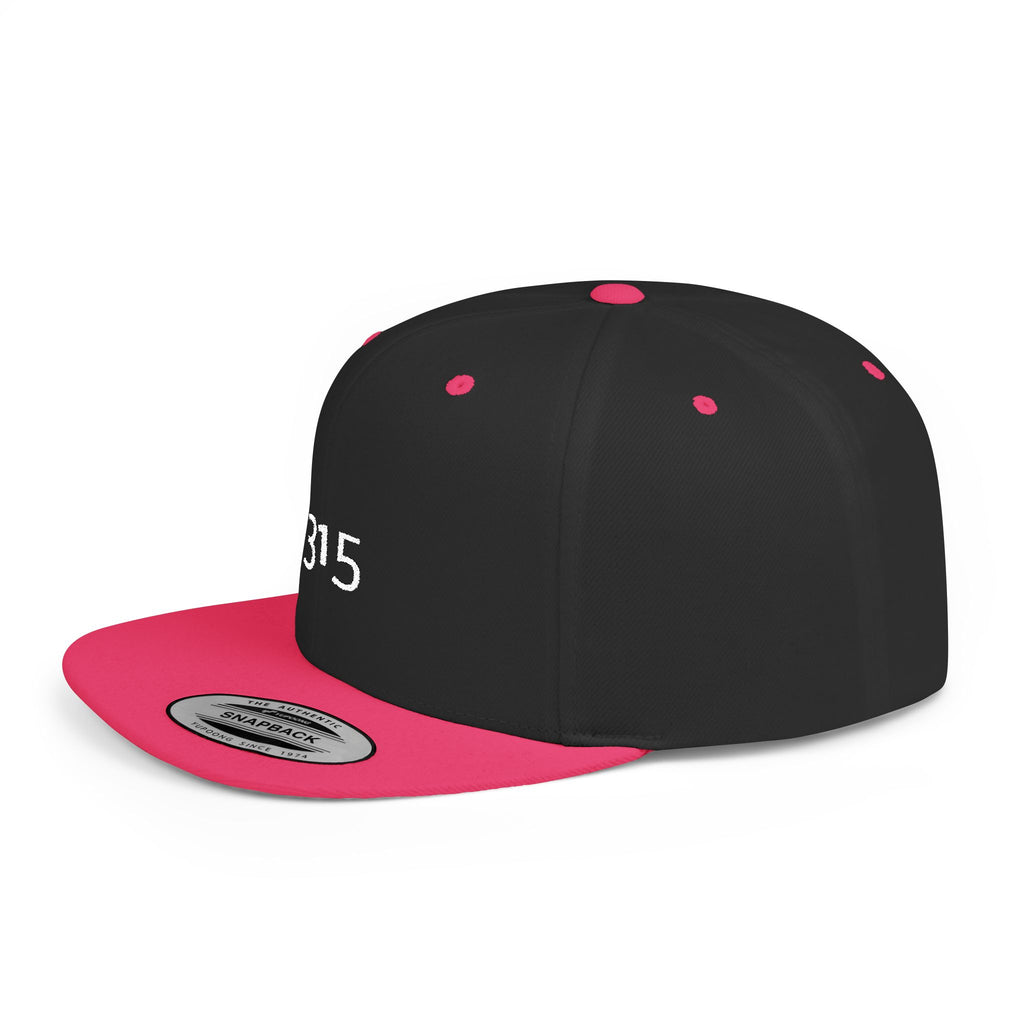 3 - Hat Custom Flat Bill Snapback Hat with 315 Design
