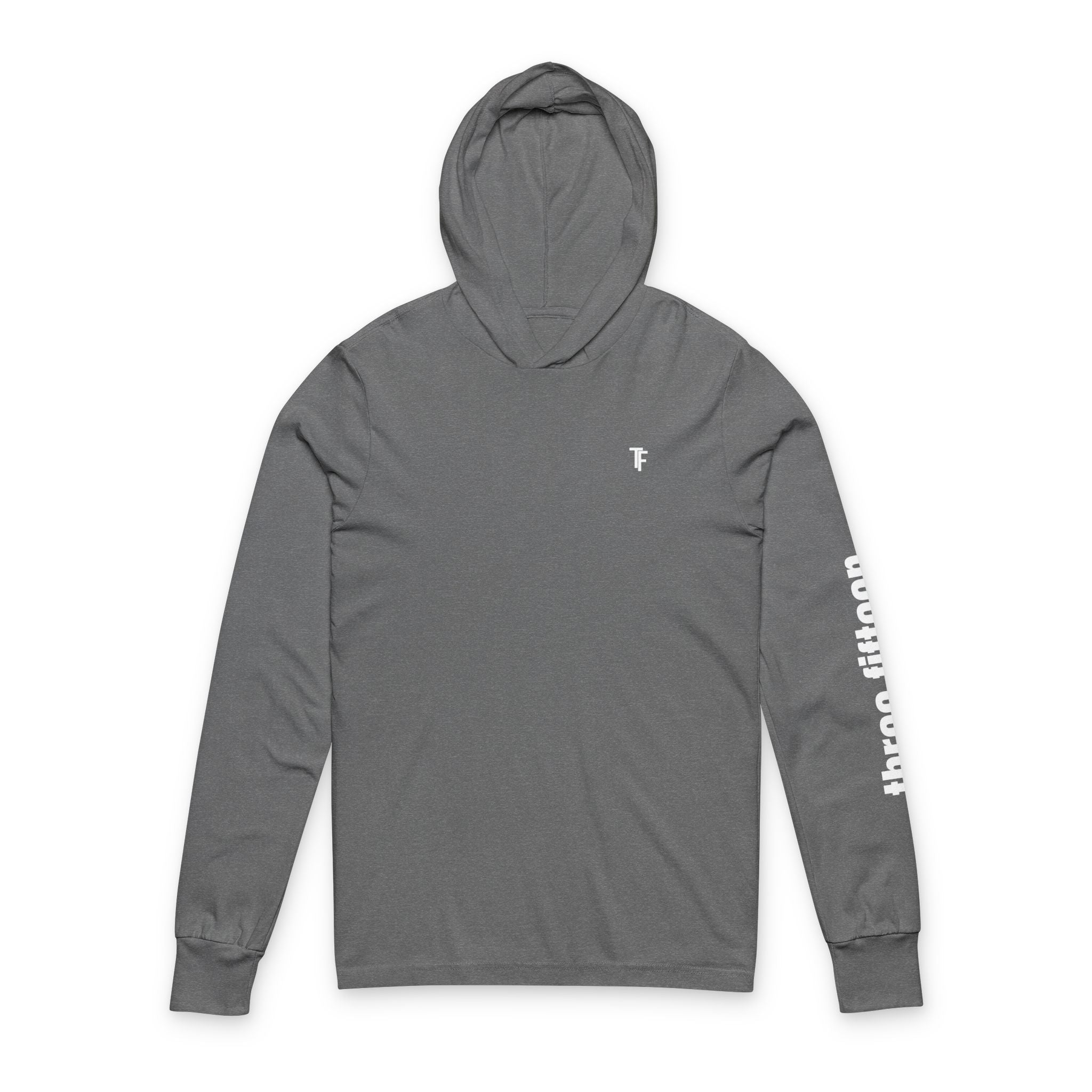13 - TF Logo Hooded Long Sleeve Tee — Minimalist Branded Hoodie Tee