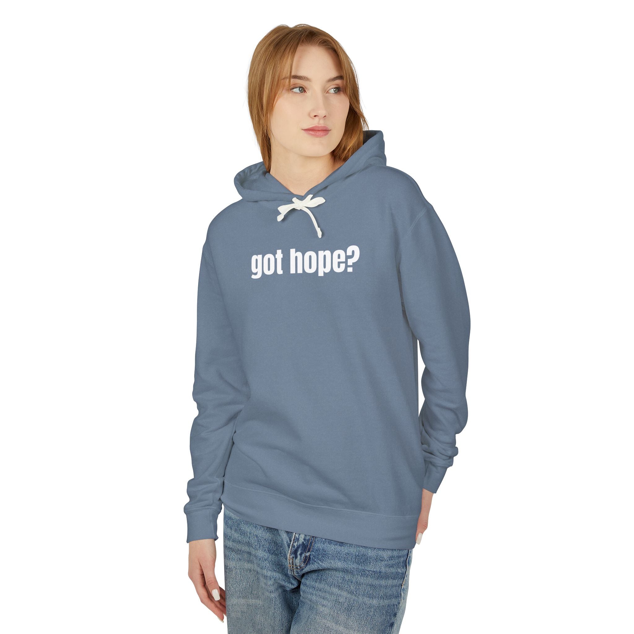 16 - Got Hope? Hoodie — Comfort Colors Minimalist Inspirational Pullover