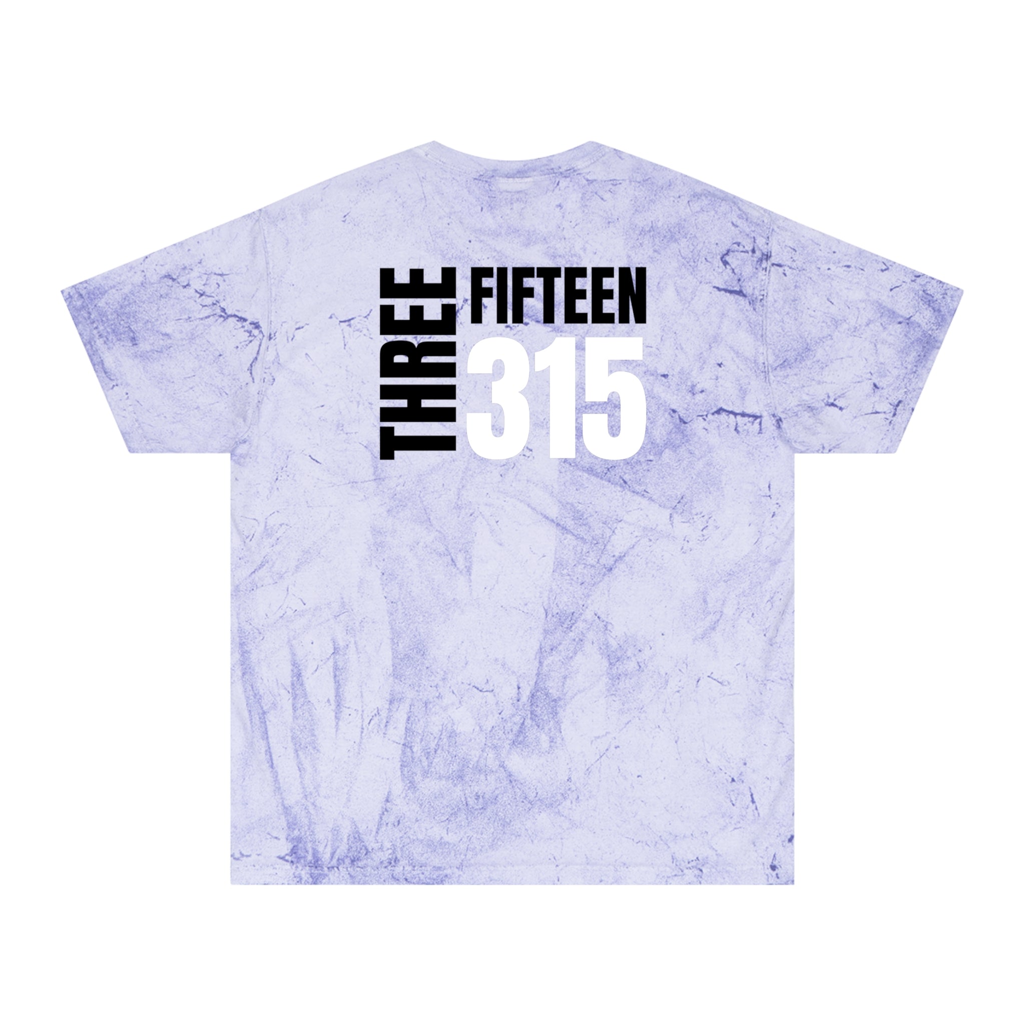 111 - Tie-Dye Multi Color Bold 315 Tee — Vintage Yellow Acid-Wash T-Shirt