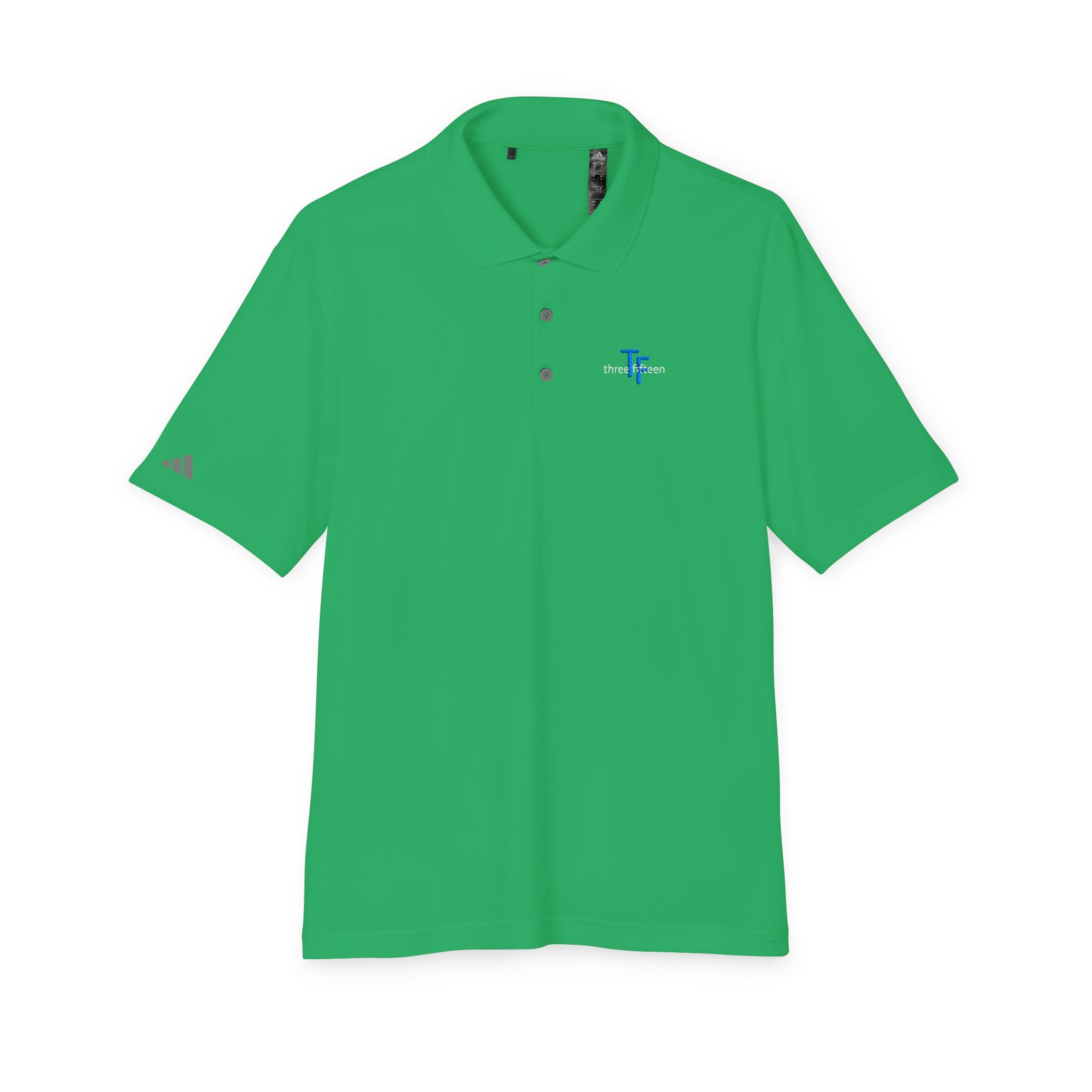 114 - Embroidered Multi Colors Adidas Performance Polo Shirt with Small Blue 'TF' Chest Logo – Golf & Corporate Teamwear