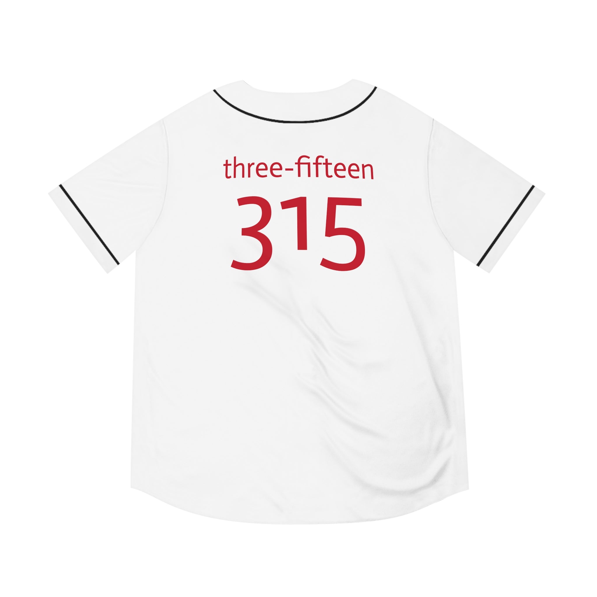 Three-Fifteen Stylish Men's Baseball Jersey with Custom Number 315