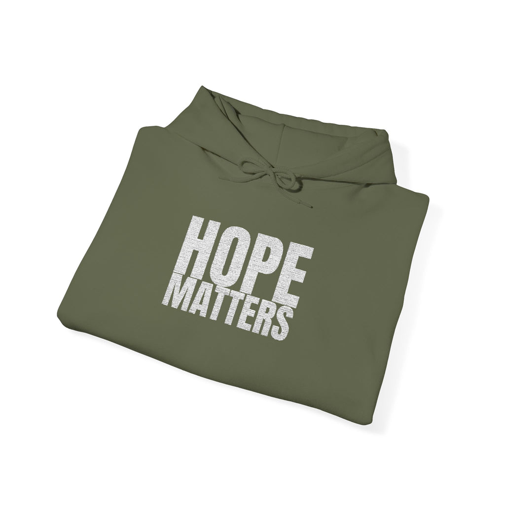 Multi Color - Hope Matters - Hoodie — Minimal Black Square Anchor Logo Pullover