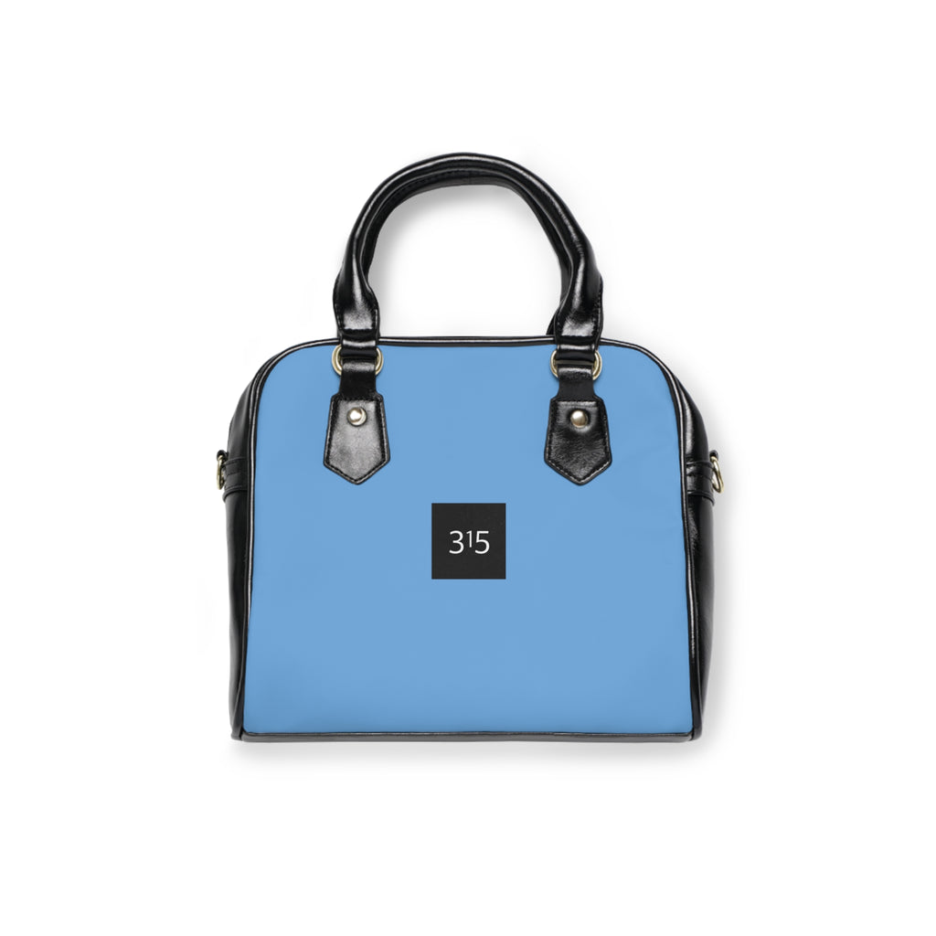 Classic White Shoulder Handbag with Minimal '315' Square Logo — Chic Everyday Tote
