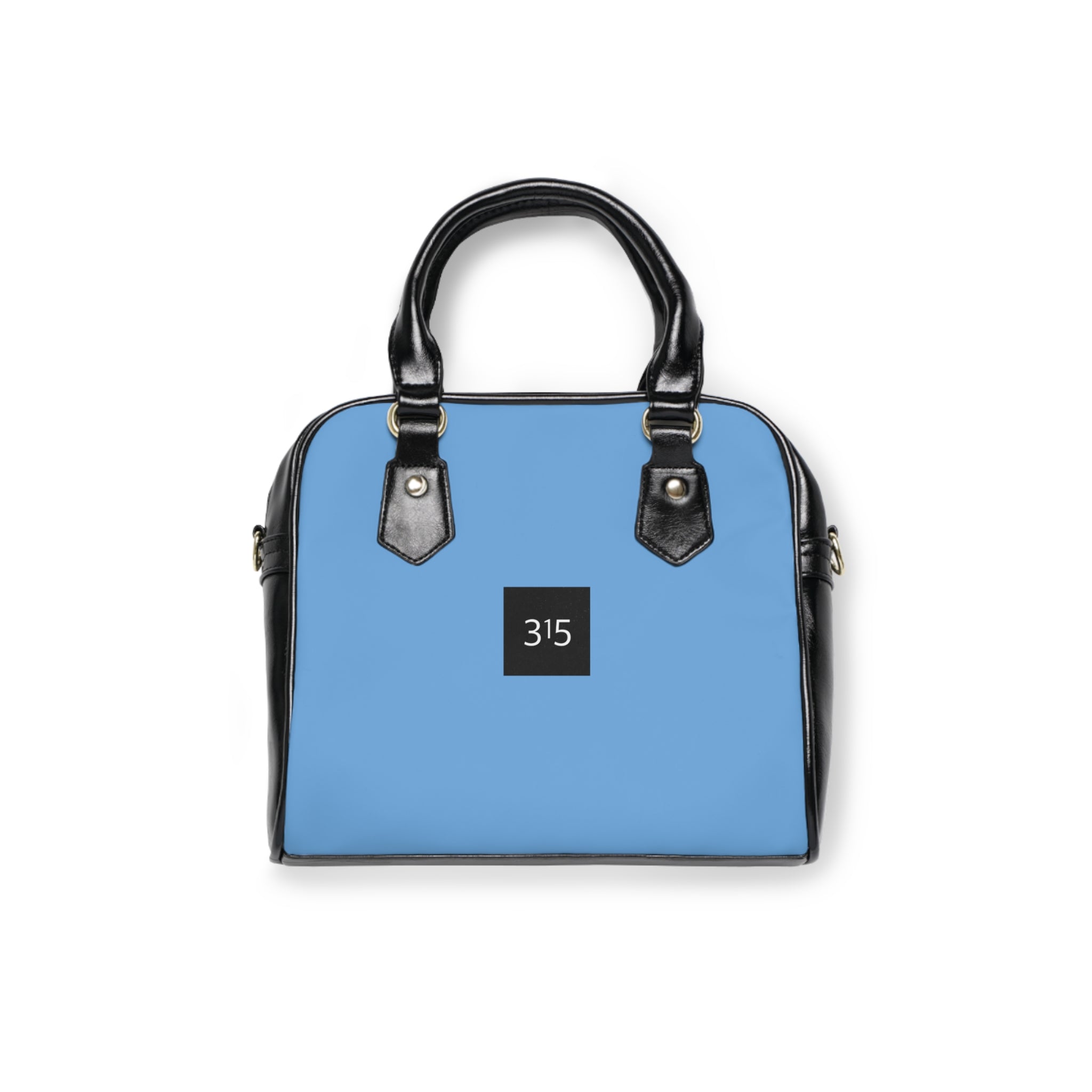 Classic White Shoulder Handbag with Minimal '315' Square Logo — Chic Everyday Tote