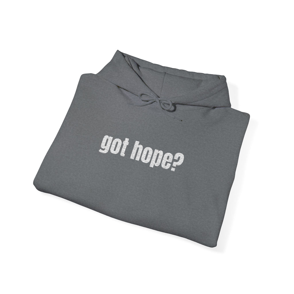 16 - Embroidered Got Hope? Hoodie Multi Color - Hope Matters - Hoodie — Minimal Black Square Anchor Logo Pullover