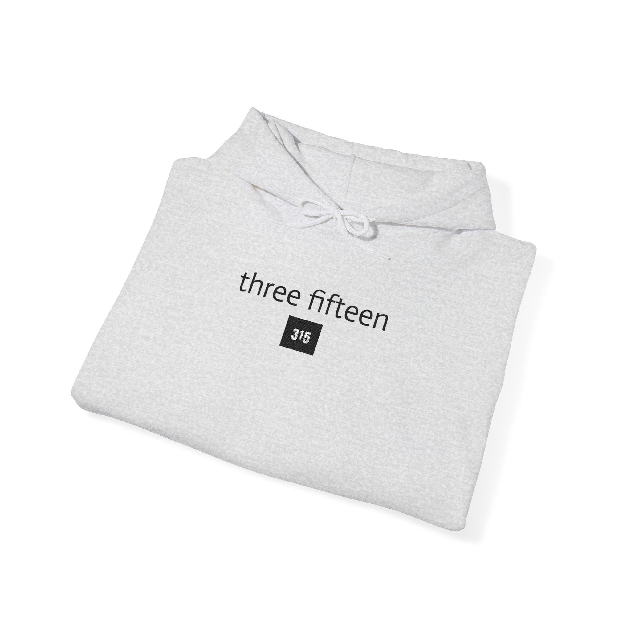 16 - 315 Square Embroidered Hoodie — Minimalist Distressed Graphic Sweatshirt