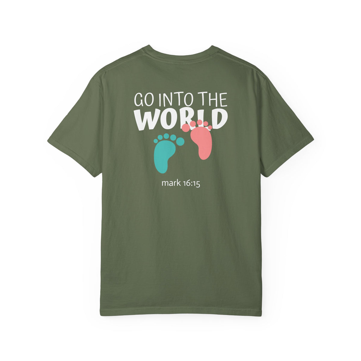 01 - Multi Colors “Go Into the World” Graphic T-Shirt