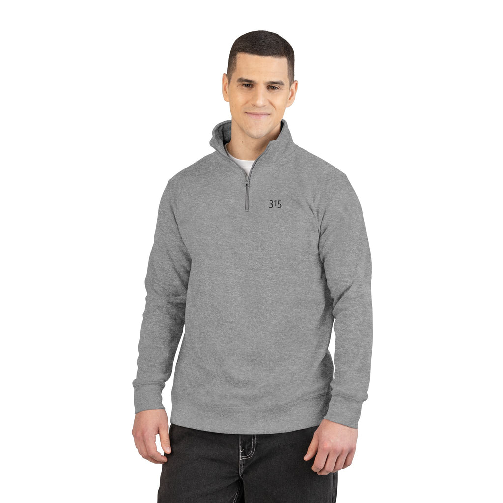 17 - TF Three Fifteen - Embroidered Hope 35 Fleece Pullover — Lightweight Quarter‑Zip Sweatshirt